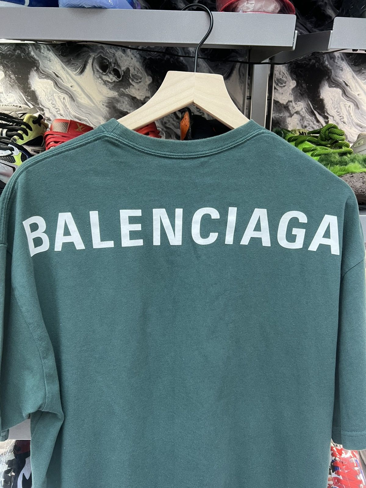 Balenciaga Balenciaga Green Tee Shirt Size US M / EU 48-50 / 2 - 7 Thumbnail