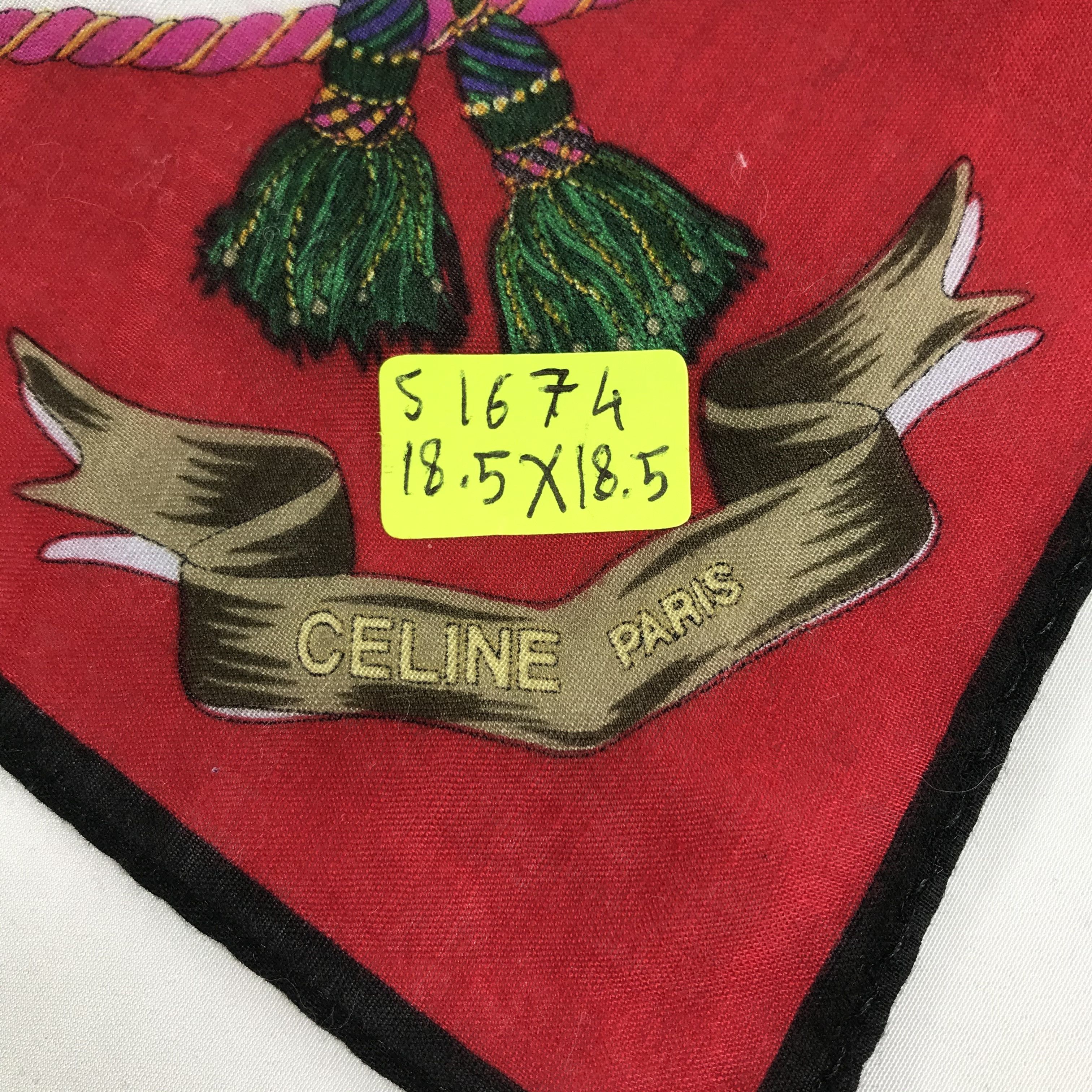 Celine × Vintage Celine Bandana / Handkerchief / Neckerchief - S1674 Size ONE SIZE - 5 Thumbnail