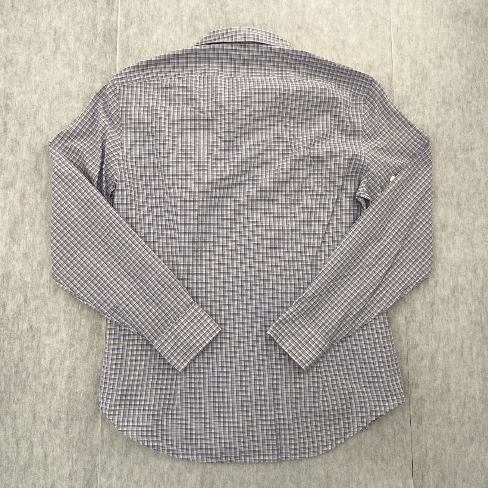 John Varvatos Vintage John Varvatos Men’s S Check Button-Up Long Sleeve Cotton Shirt Purple Gray Size US S / EU 44-46 / 1 - 2 Thumbnail