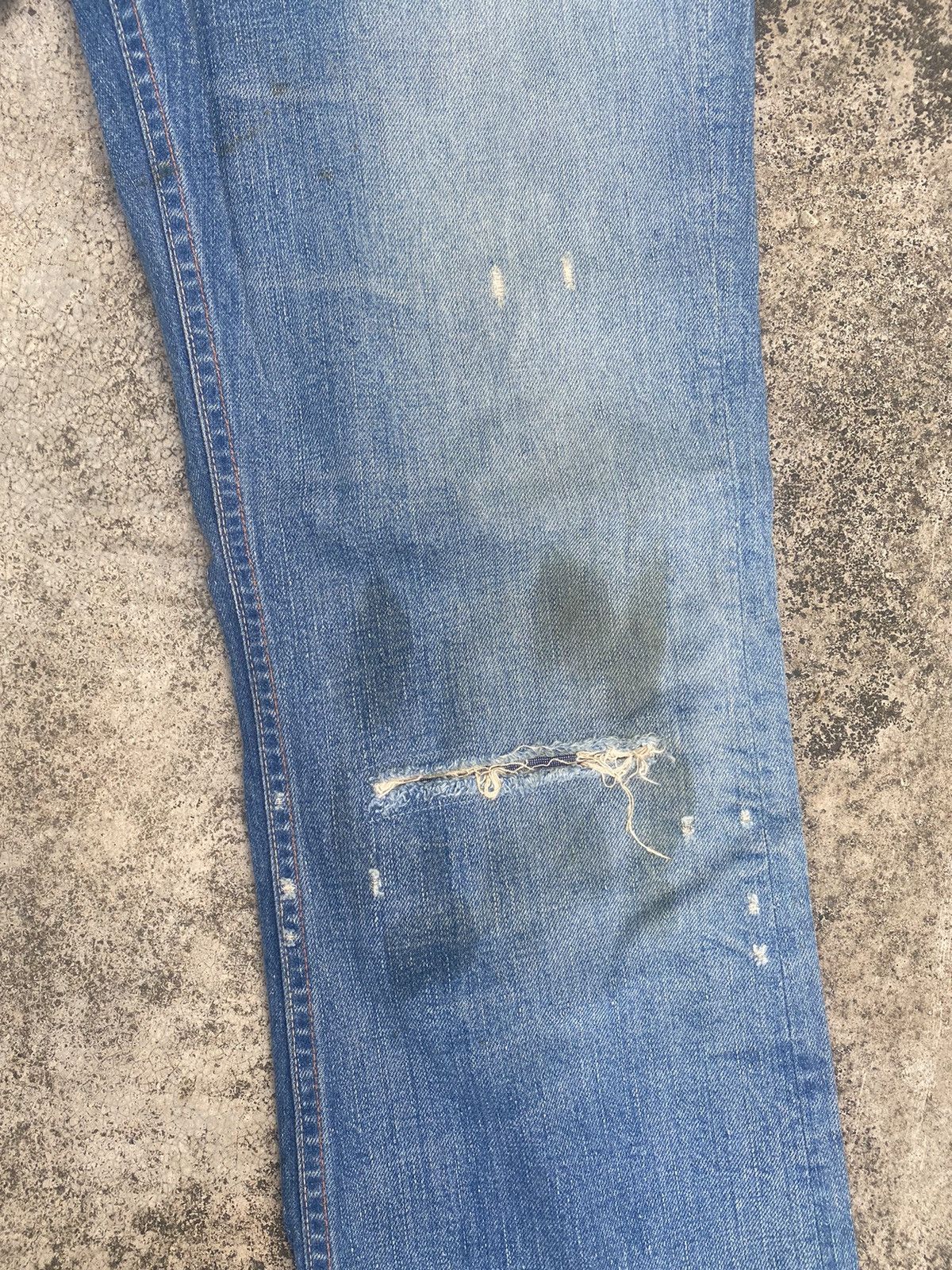 Japanese Brand Flare Jeans Earnest Sewn Distress Boot Cut Size US 31 - 7 Thumbnail