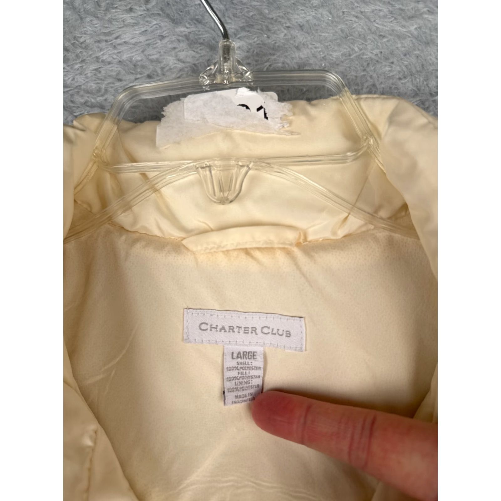 Charter Club Charter Club Vest Womens Large Yellow Puffter Style Polyester Shell Insulated Size L / US 10 / IT 46 - 6 Thumbnail