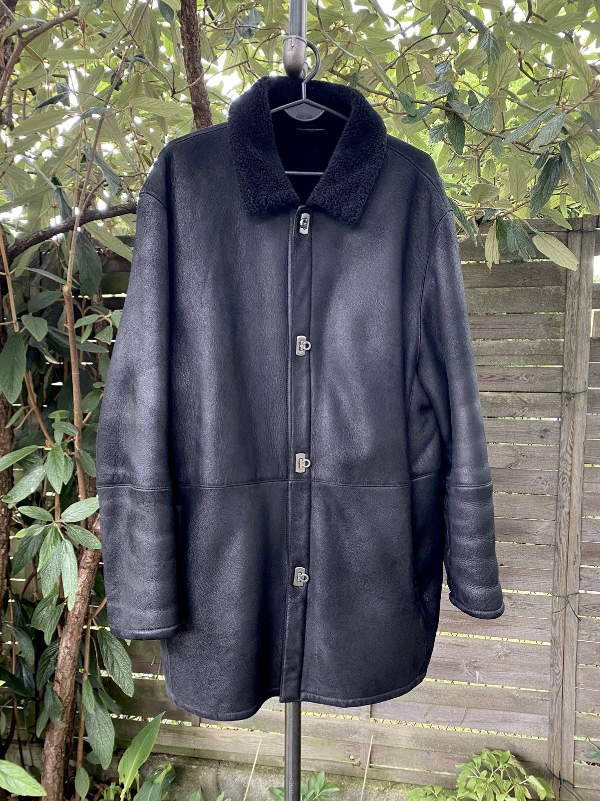 Salvatore Ferragamo Salvatore Ferragamo Shearling Leather Jacket Size US L / EU 52-54 / 3 - 1 Thumbnail