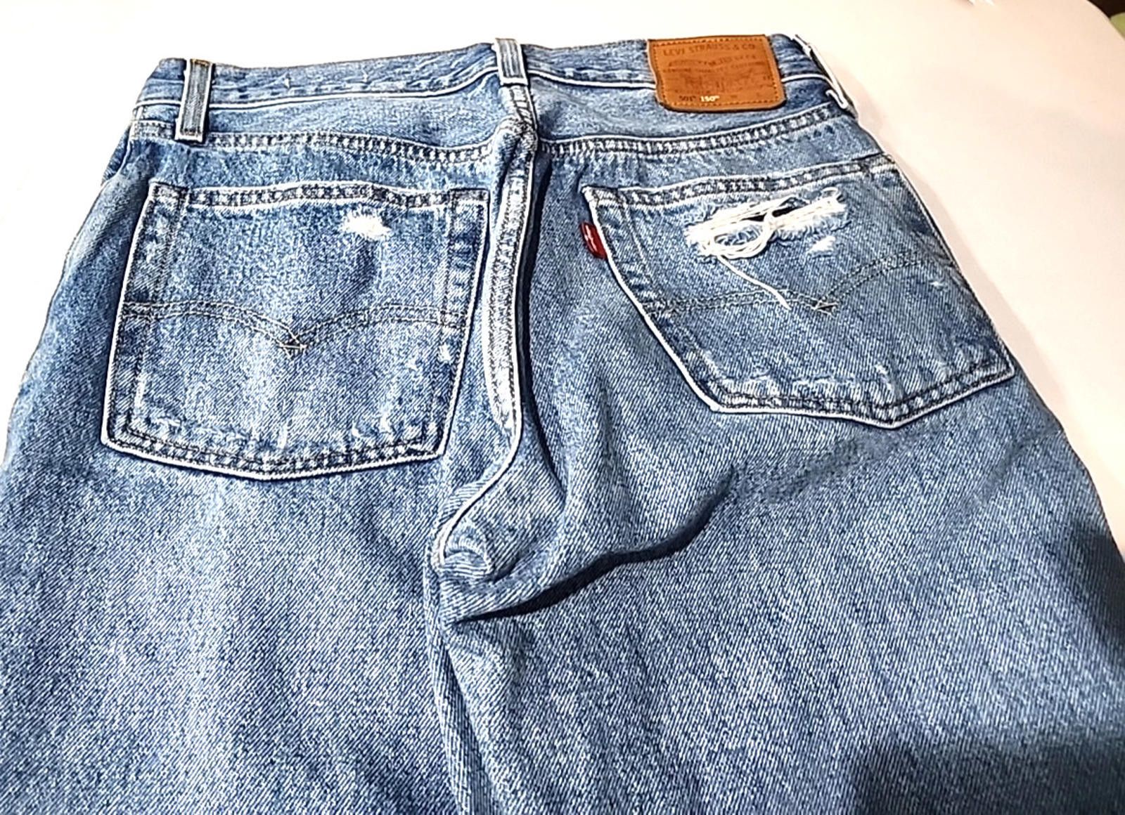Levi's Levi’s 501 150th Anniversary Distressed Blue Jeans 28x32 Size US 28 / EU 44 - 2 Thumbnail
