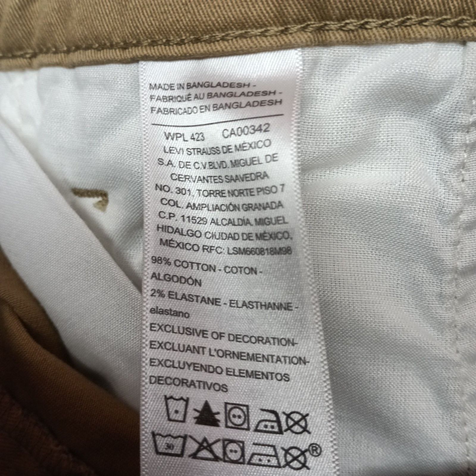 Levi's Signature By Levi Strauss Chino Pants Men's Size 32x30 Khaki Size US 32 / EU 48 - 6 Thumbnail