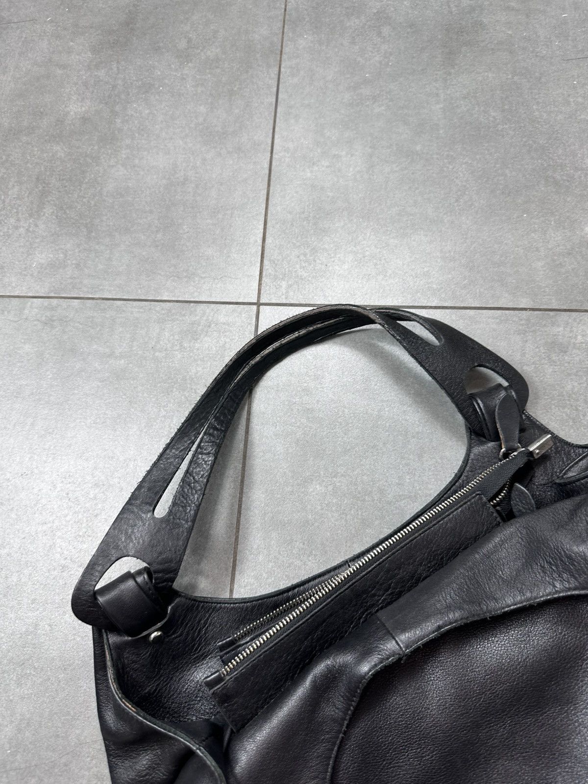 Jil Sander Vintage 00s Black Leather Hand Bag