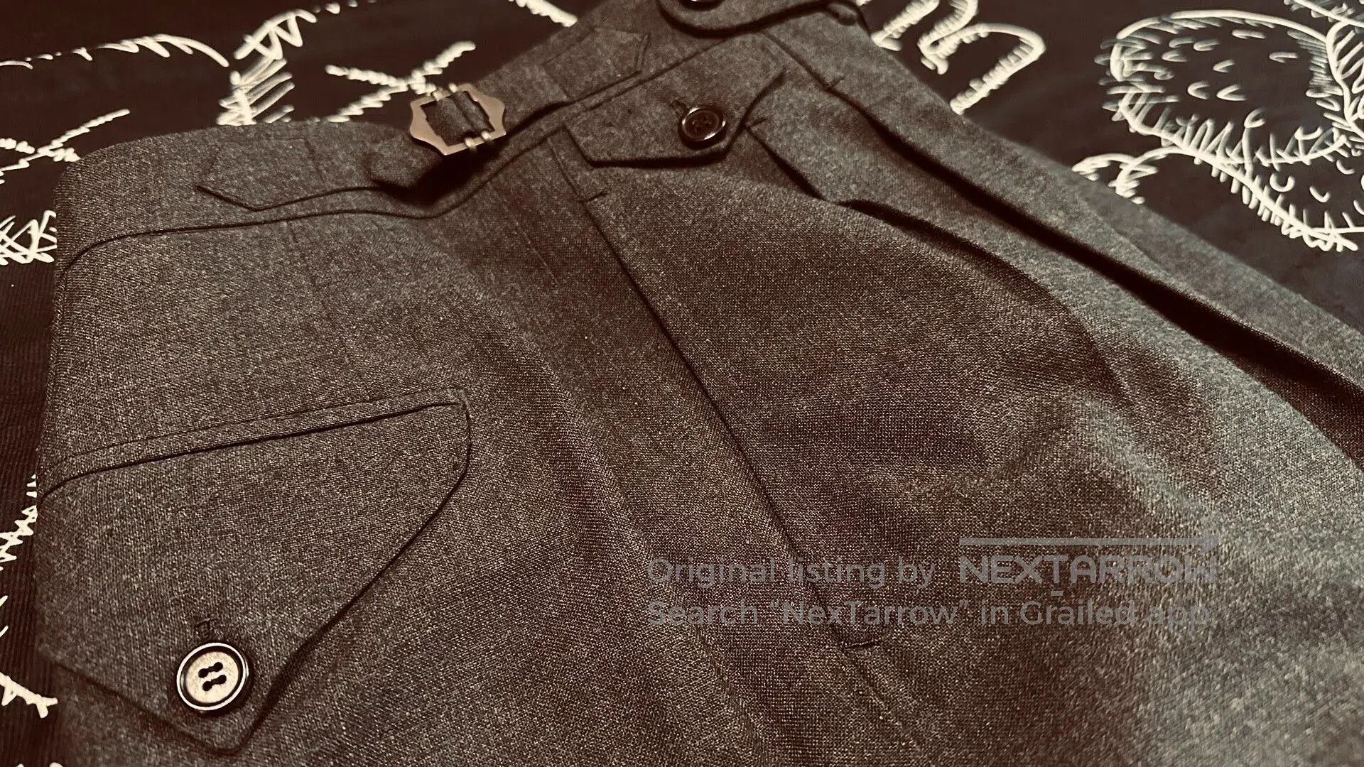 Japanese Brand Award-Winning Wool Dress Trousers. Size US 30 / EU 46 - 4 Thumbnail
