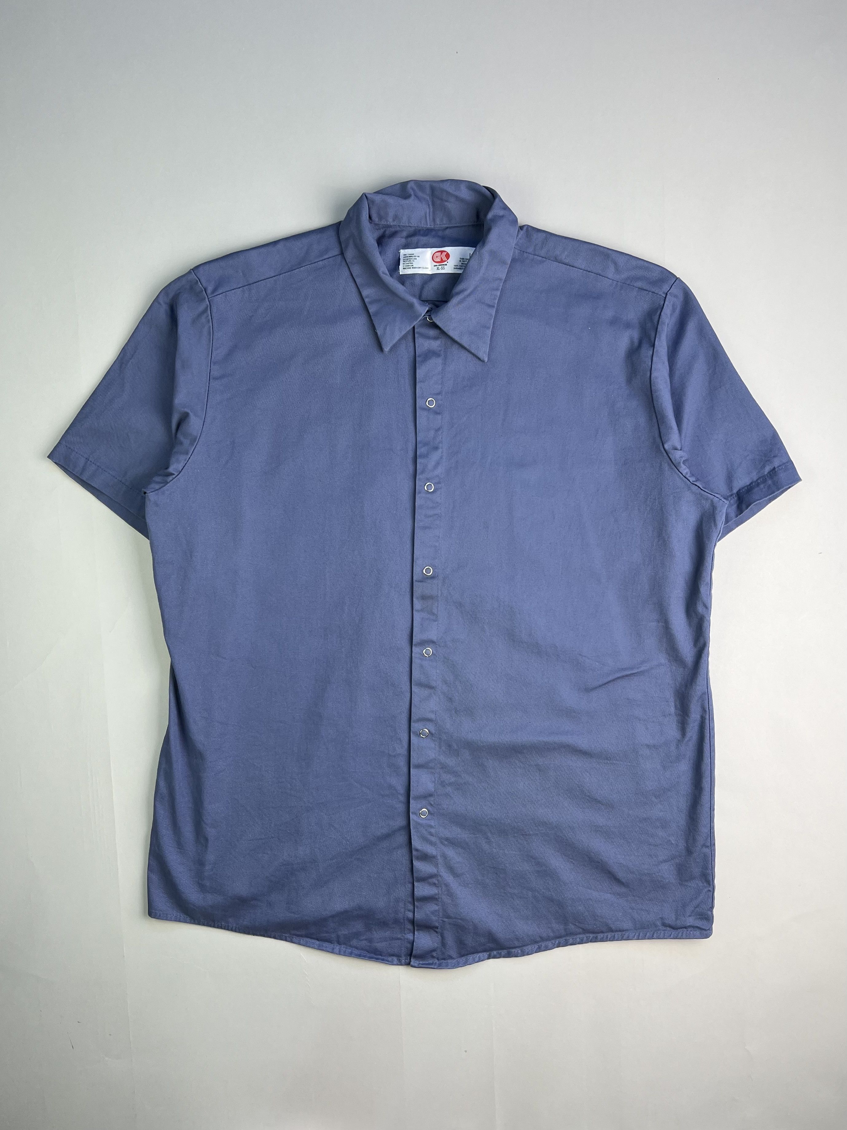 Vintage Vintage G&K Services Work Shirt Blue Xl Size US XL / EU 56 / 4 - 1 Thumbnail