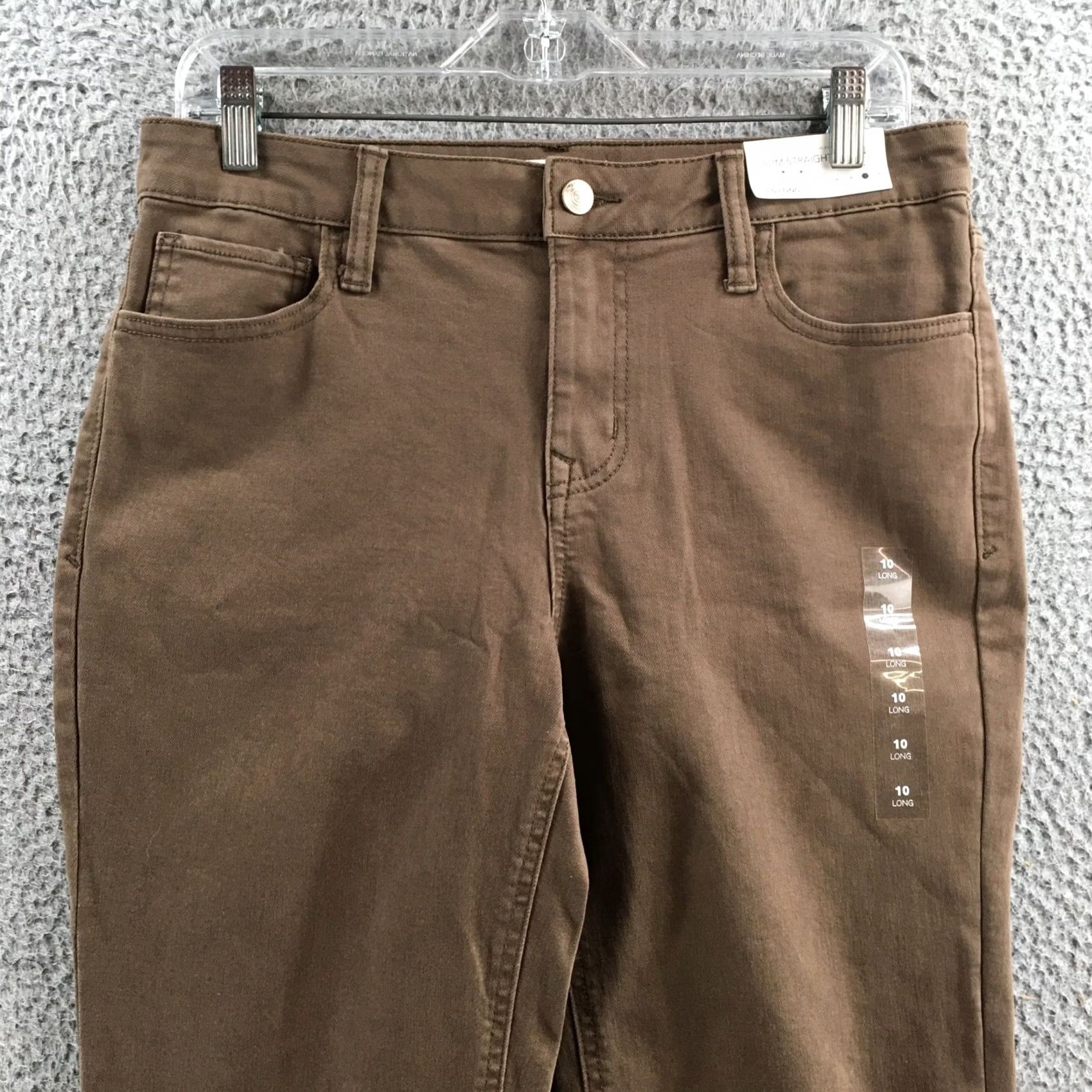 Vintage M Jeans by Maurices Slim Straight Ankle Jeans Womens 10 Long Brown Mid Rise NEW Size 32" / US 10 / IT 46 - 2 Thumbnail