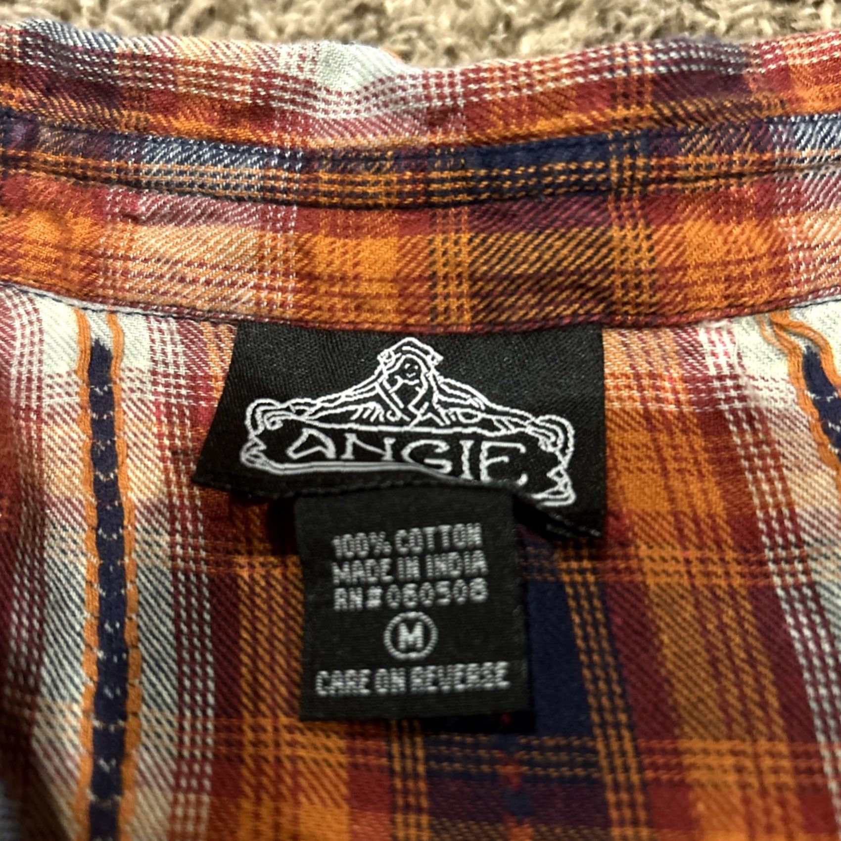 Vintage Angie Button-Up Shirt Women's M Plaid Long Sleeve Pockets Collared B9 Size M / US 6-8 / IT 42-44 - 2 Thumbnail