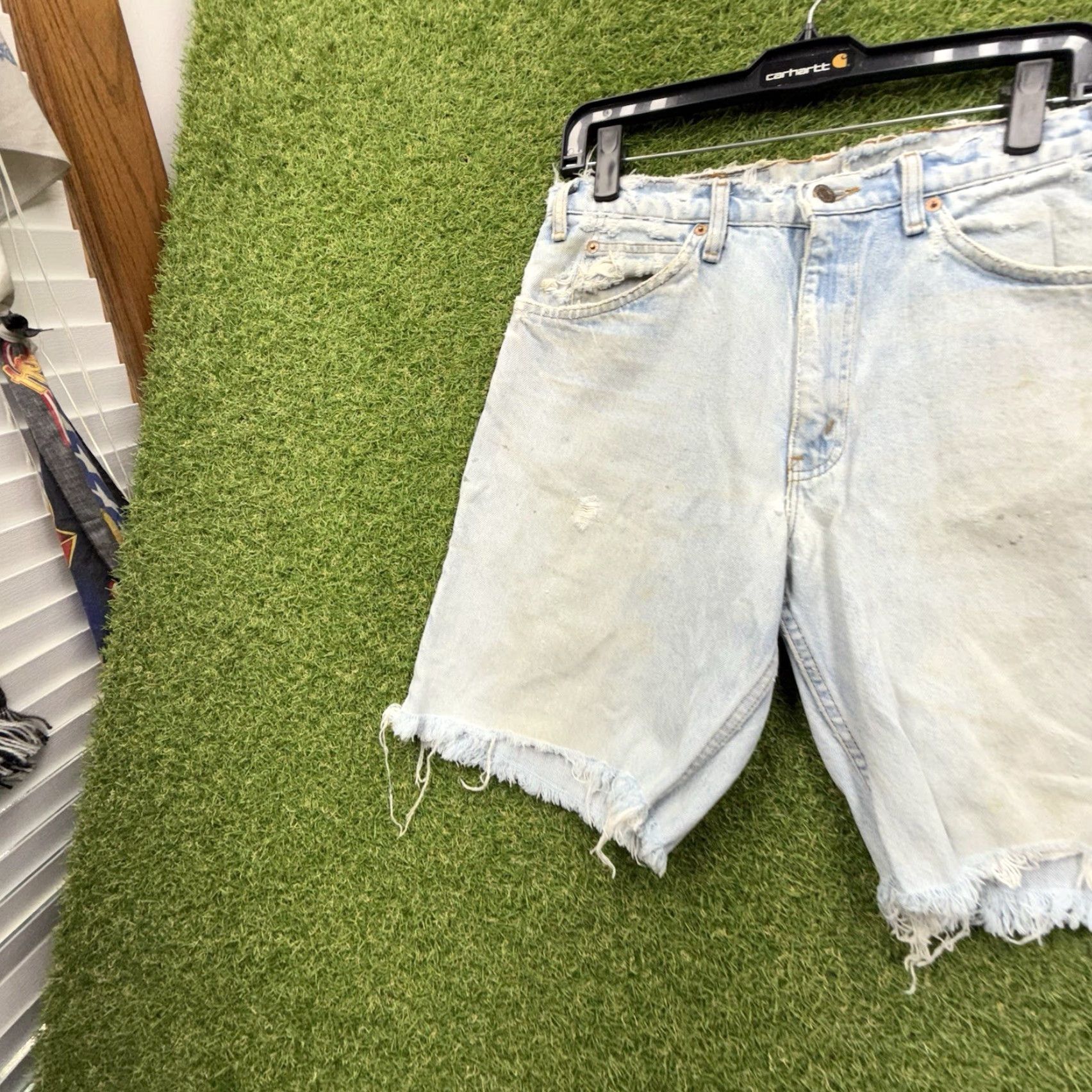 Levi's VINTAGE Levi's 550 Jeans Bermuda Shorts Mens 30 Orange Tab Relaxed Fit Wide Leg Baggy Light 80s 90s Grunge Hip Hop Skate Y2K 2000s Silver Tab Mens Size US 30 / EU 46 - 6 Thumbnail