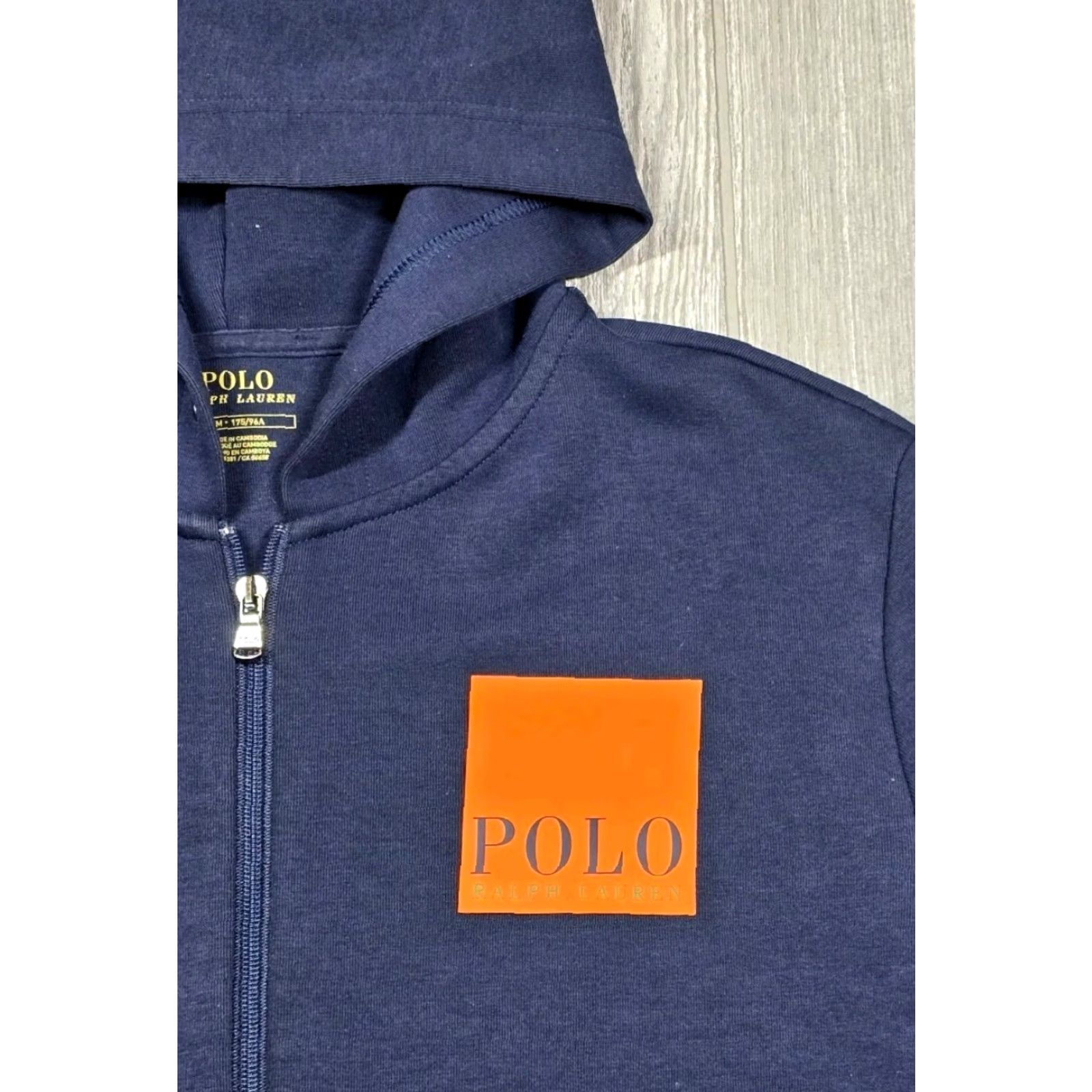 Polo Ralph Lauren POLO RALPH LAUREN Men's Blue Double-Knit Full Zip Hoodie Box Logo Orange Hoodie Men's Blue Polo Ralph Lauren Full Zip Hoodie Box Logo Orange Size US L / EU 52-54 / 3 - 3 Thumbnail