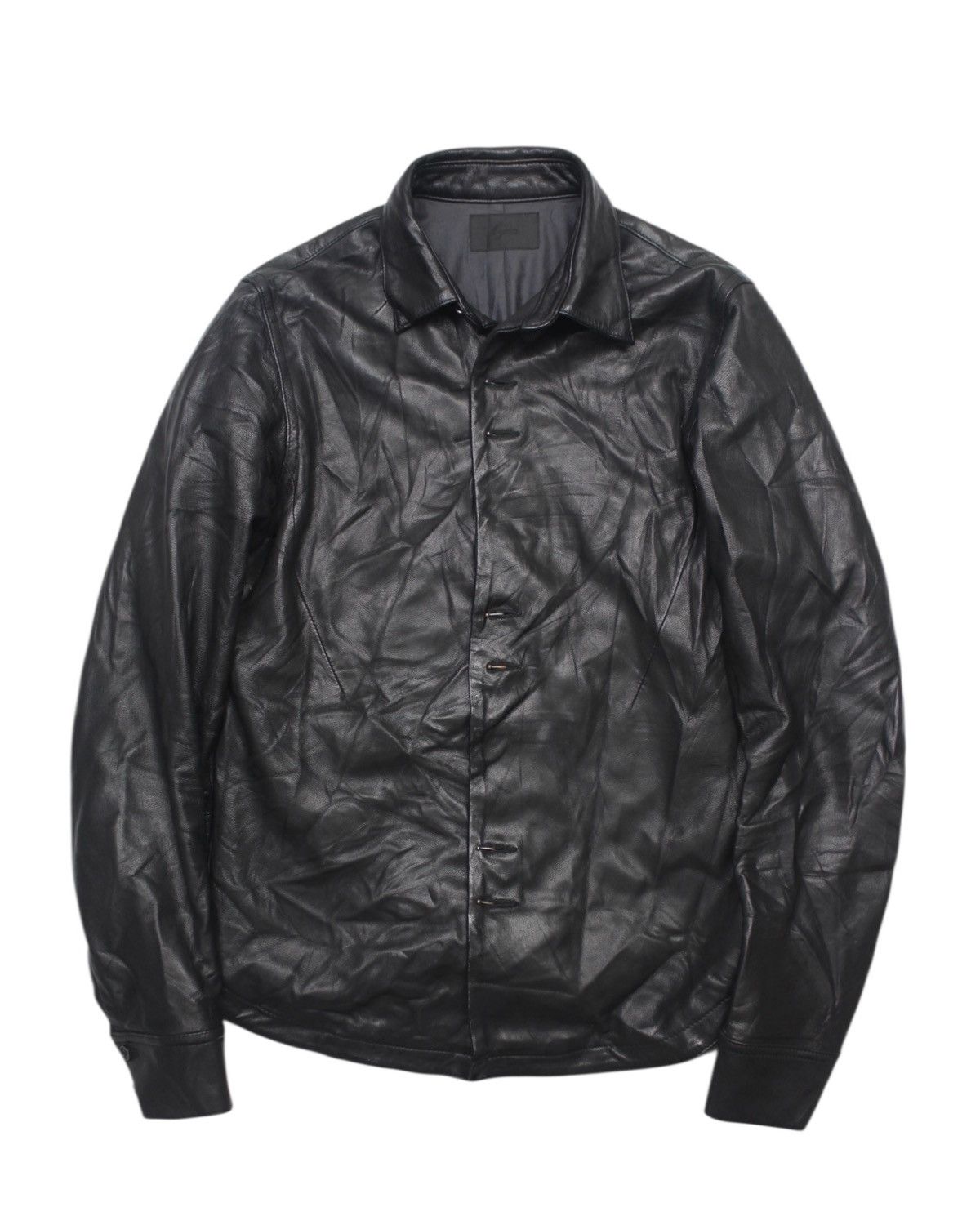 If Six Was Nine HYM JAPAN BY MORIMOTO BLACK GOAT LEATHER SHIRT JACKET Size US M / EU 48-50 / 2 - 1 Thumbnail