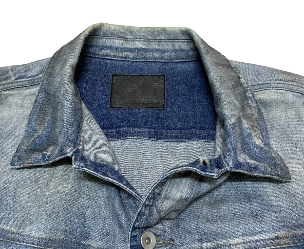 If Six Was Nine × Le Grande Bleu (L.G.B.) × semanticdesign Vintage Semantic Design Trucker Denim Waxed Jacket 2000s Size US L / EU 52-54 / 3 - 6 Thumbnail