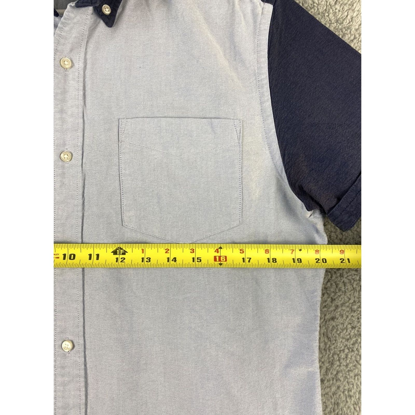 NEXT NEXT Shirt Men’s L Blue Solid Short Sleeve Button-Down Slimming Athletic Dress Shirt Size US L / EU 52-54 / 3 - 4 Thumbnail