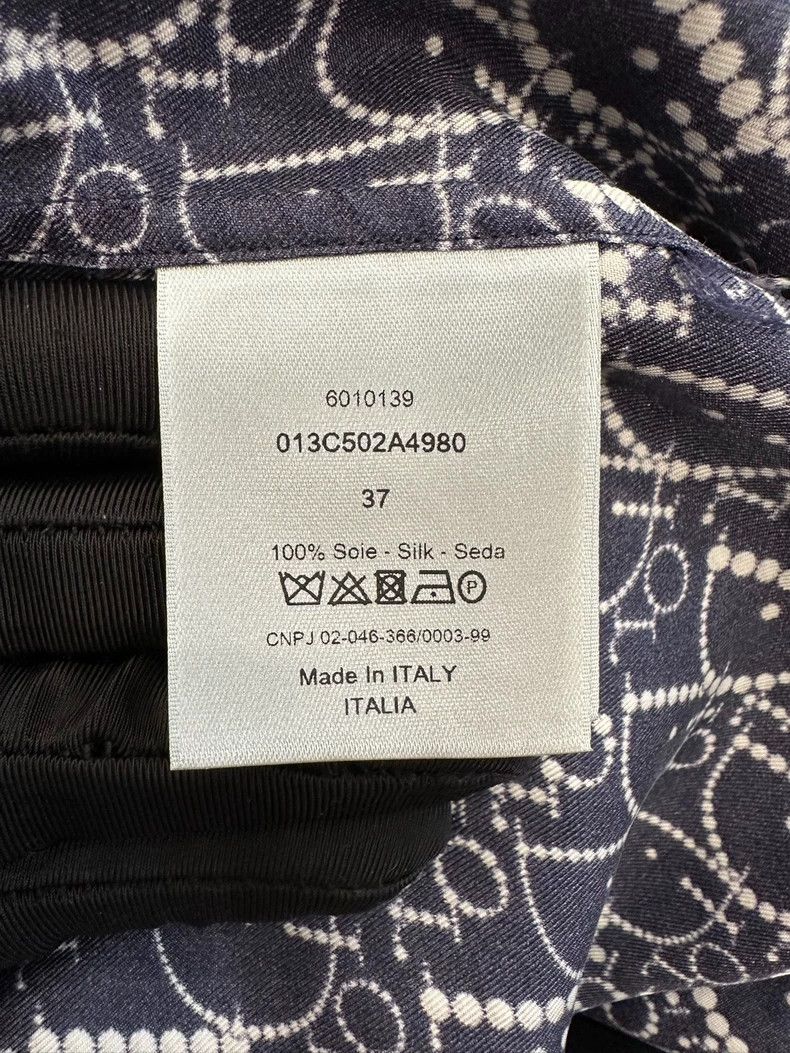 Dior Dior Size 37 Black men's shirt with full print logo 2501-Ne Size US XXS / EU 40 - 7 Thumbnail