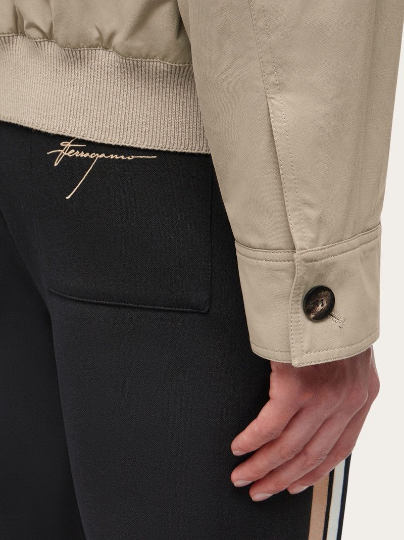 Salvatore Ferragamo o1s1rm0126 Zip up Blouson Jacket in Beige Size US L / EU 52-54 / 3 - 7 Thumbnail