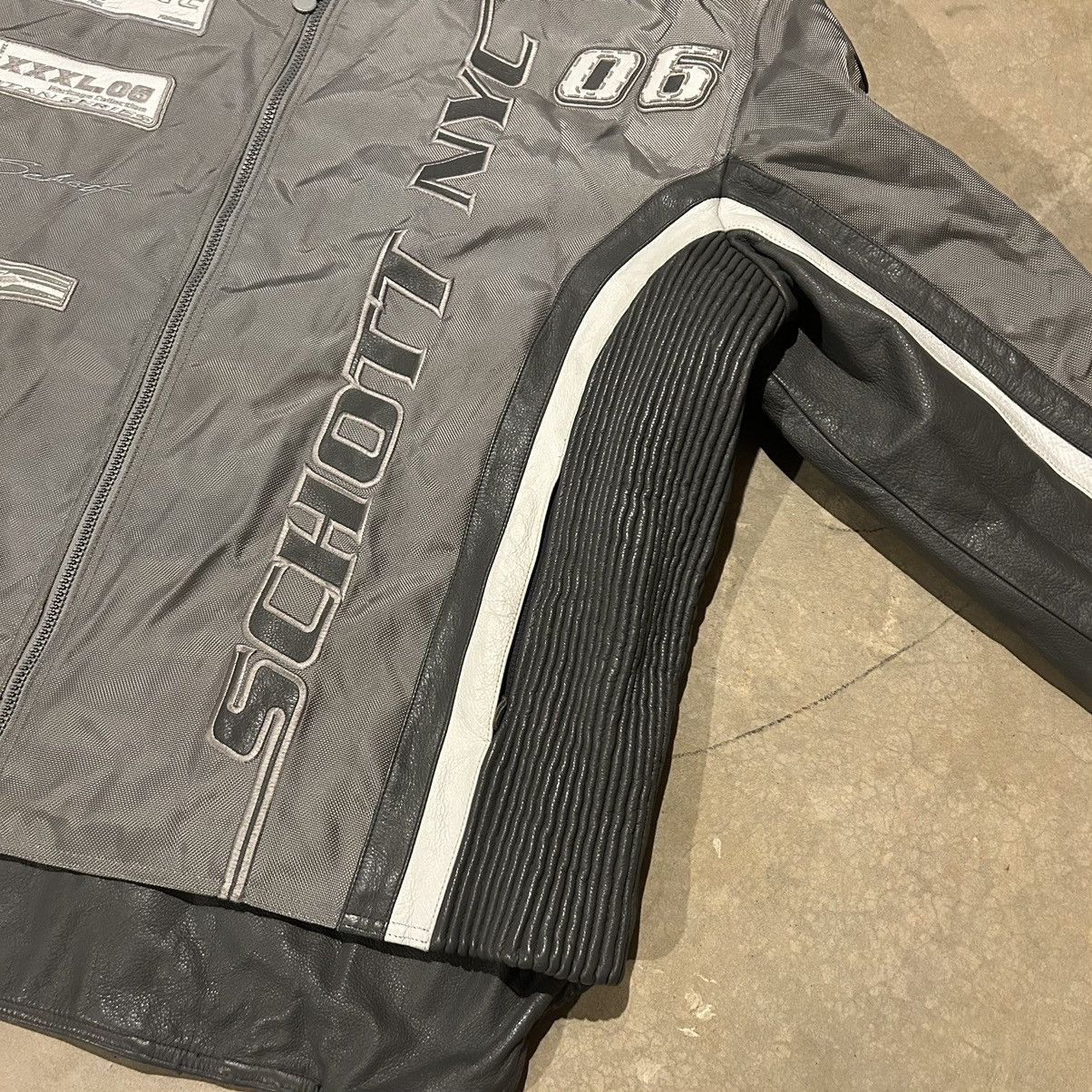 Schott × Vintage Crazy Vintage Y2K Schott NYC Oversized Racer Leather Jacket Size US XXL / EU 58 / 5 - 9 Thumbnail