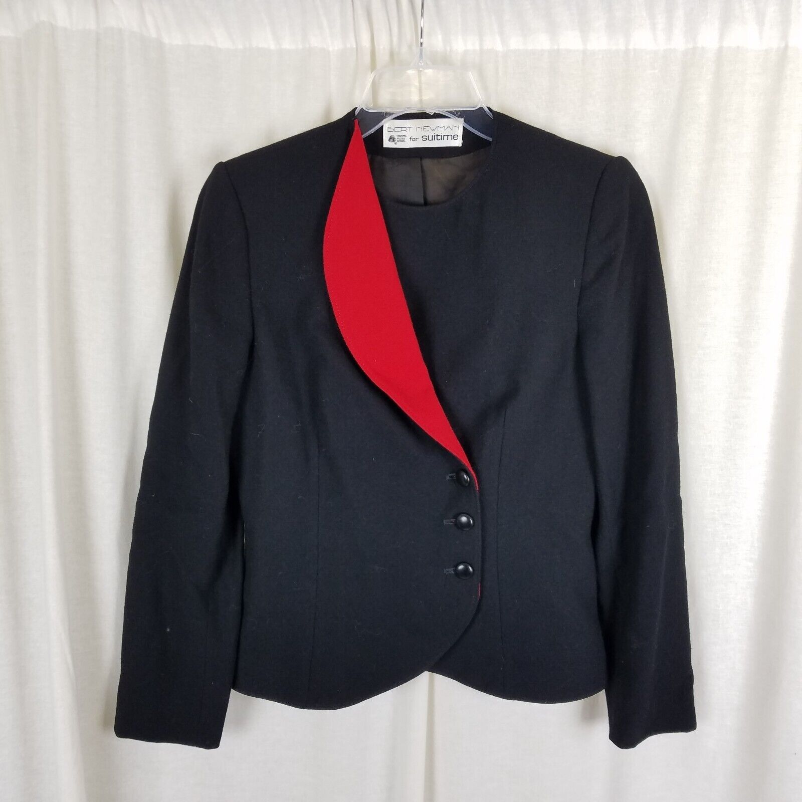 Vintage Vtg Bert Newman Suitime Avant Garde Tuxedo Blazer Jacket S Size S / US 4 / IT 40 - 1 Thumbnail