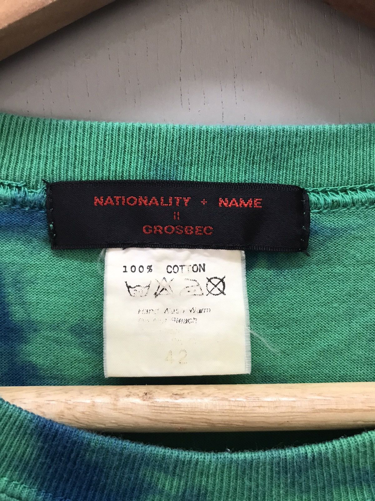 Japanese Brand Vintage Grosbec Poem Futurisme Japan Dye Tee Size US S / EU 44-46 / 1 - 5 Thumbnail