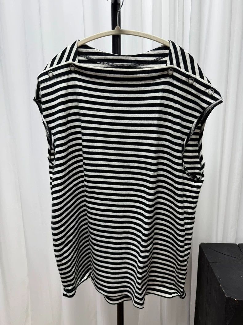 Takahiromiyashita The Soloist. The soloist Striped deconstructed vest 2504-Nextarrow Size US S / EU 44-46 / 1 - 1 Thumbnail