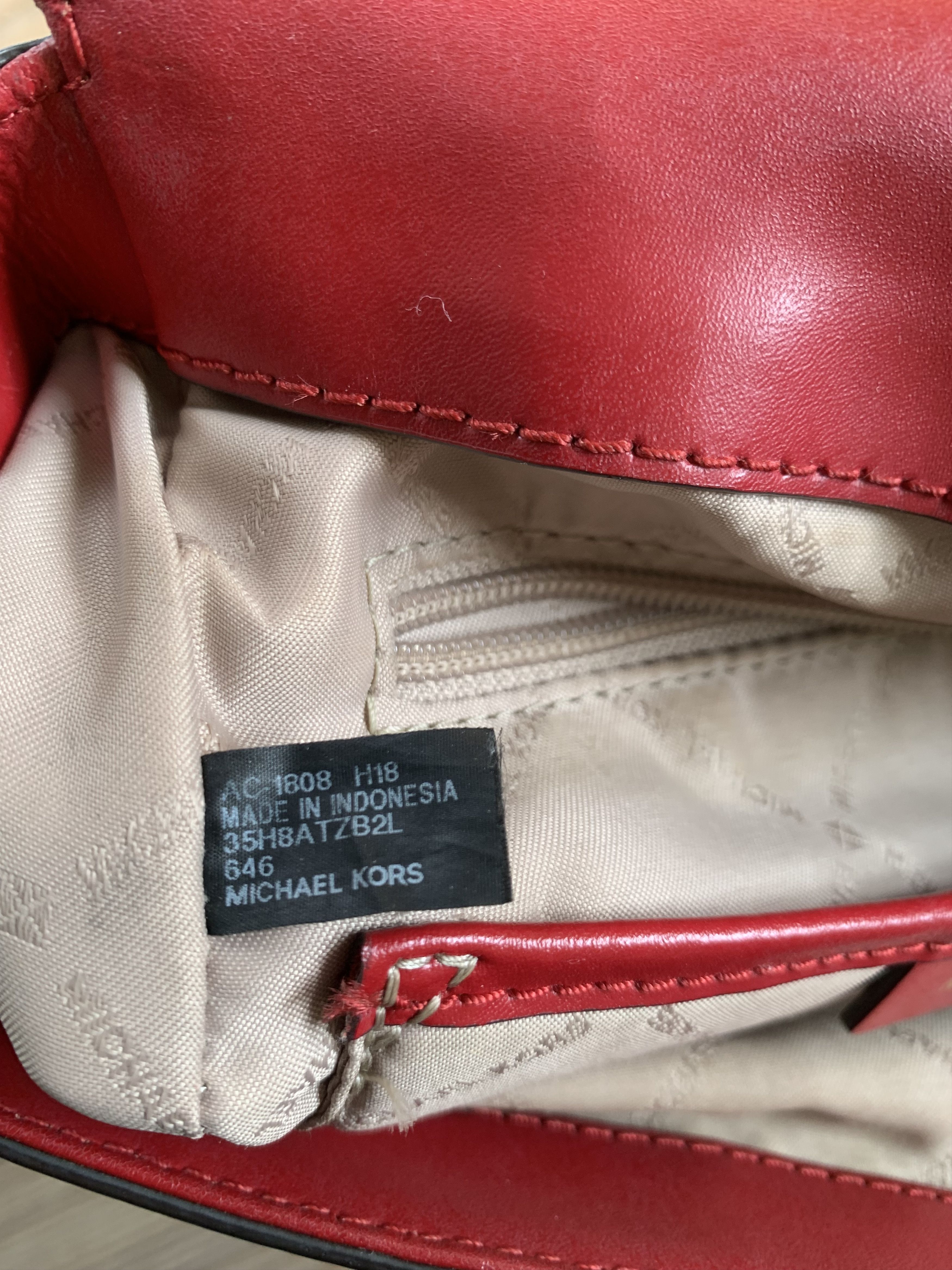 Michael Kors Michael Kors Red Leather Mindy Backpack Size ONE SIZE - 11 Thumbnail