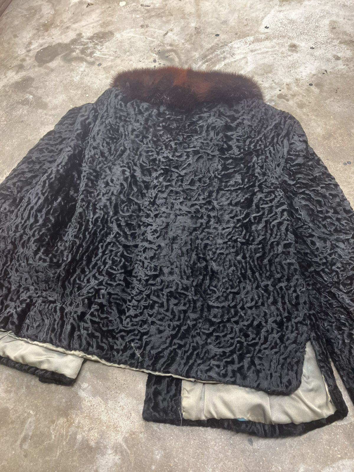 Vintage 60’s Persian Lamb and Mink Fur Coat Evening Jacket Size M / US 6-8 / IT 42-44 - 9 Thumbnail
