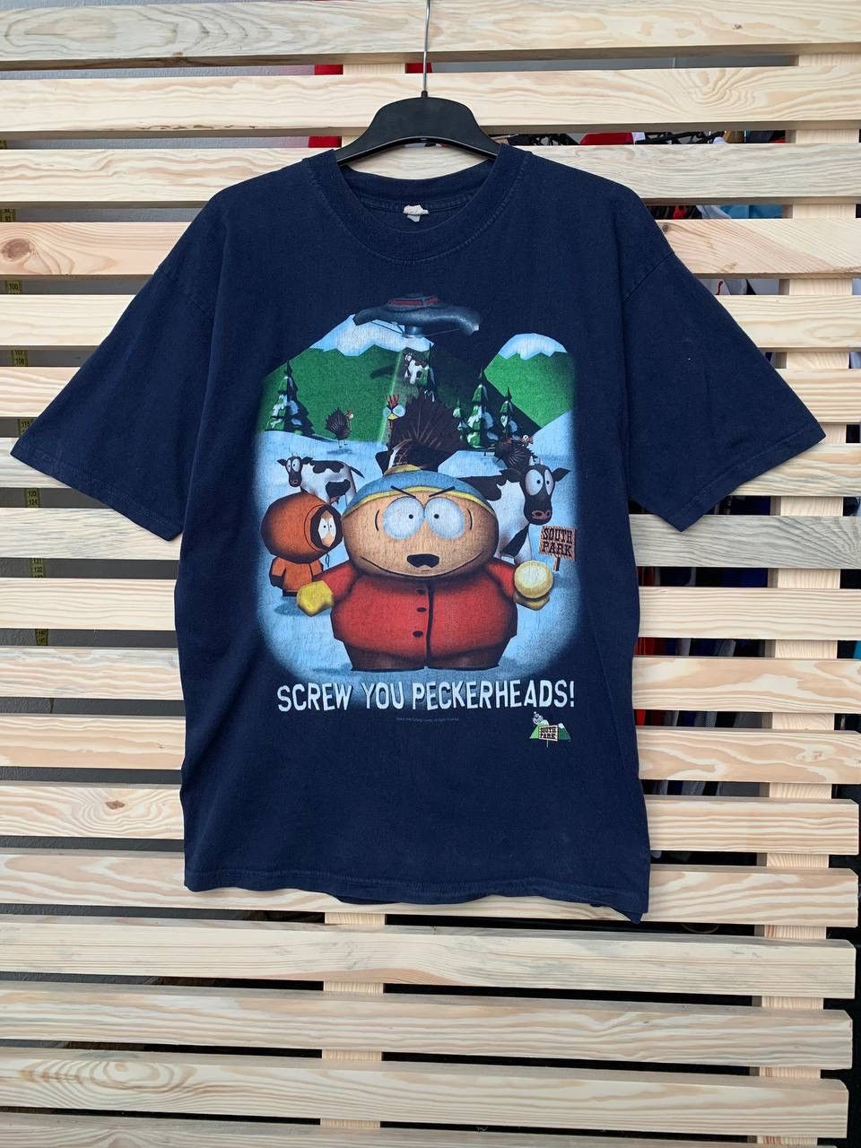 Band Tees × Vintage Vintage 1998 South Park Screw you graphic Tee Size US M / EU 48-50 / 2 - 1 Thumbnail