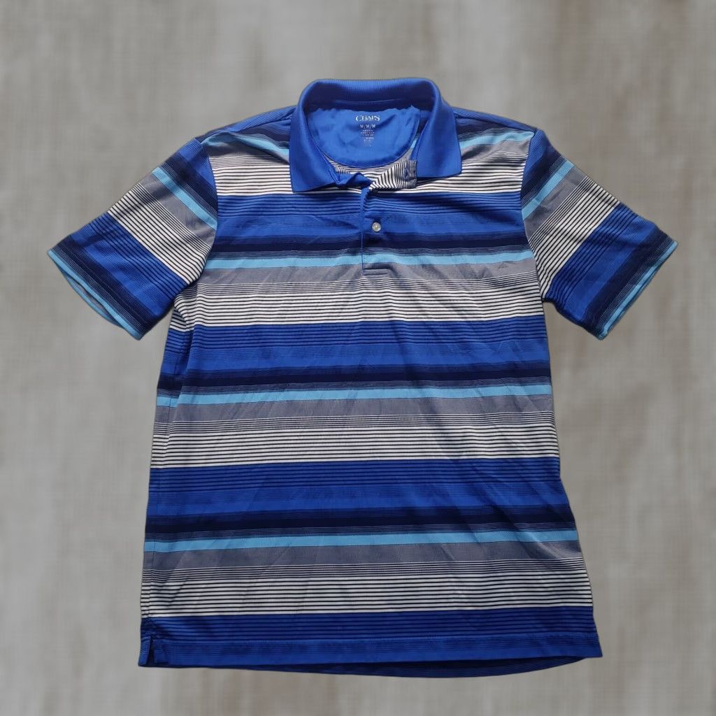 Chaps Chaps Polo Shirt Blue Striped Golf Casual Polo Shirt M Blue Chaps Logo Golf 80s 90s American Preppy Sports Golf Mens Regular Shirt Size US M / EU 48-50 / 2 - 1 Thumbnail