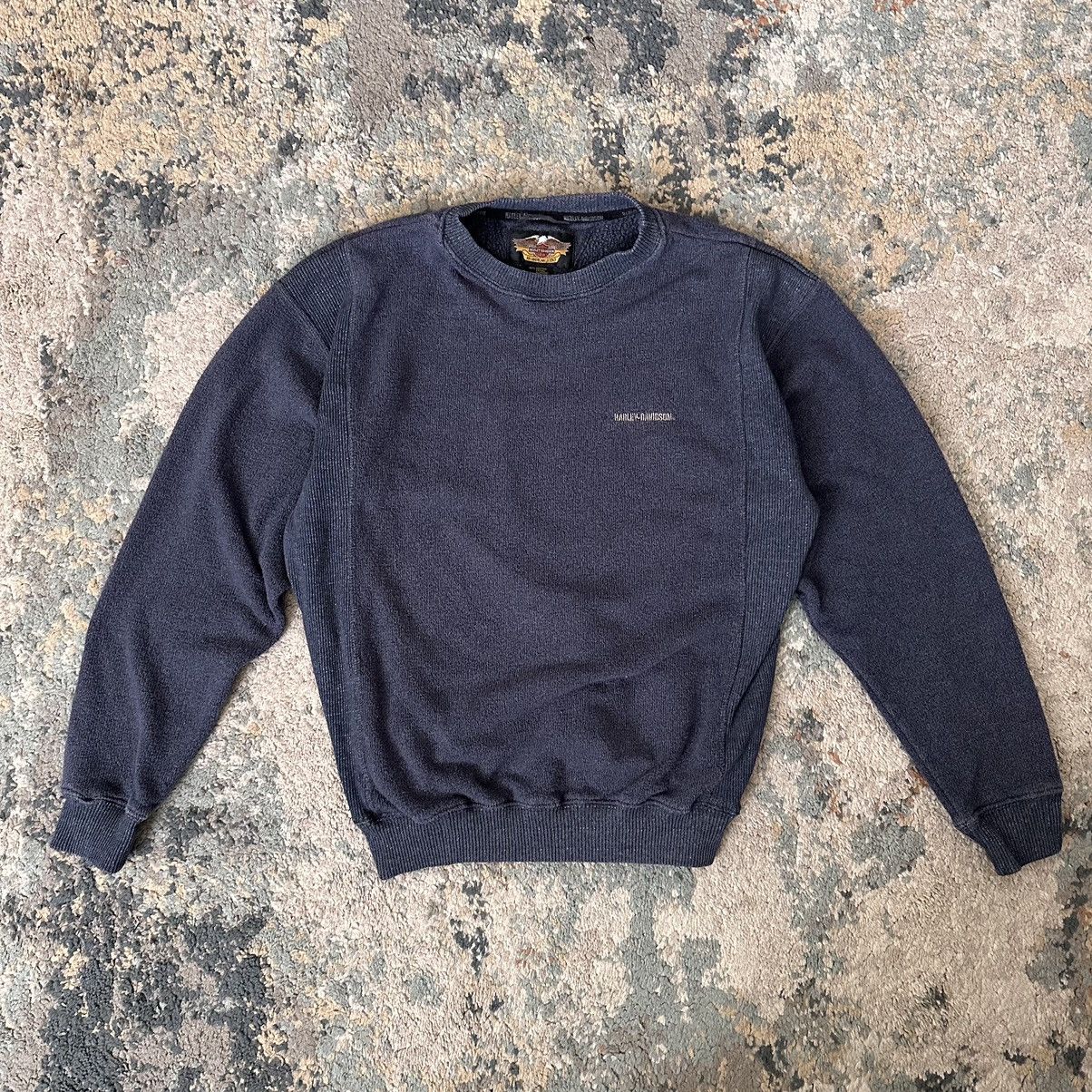 Harley Davidson Vintage Harley Davison Navy Sweater Size US XL / EU 56 / 4 - 1 Thumbnail
