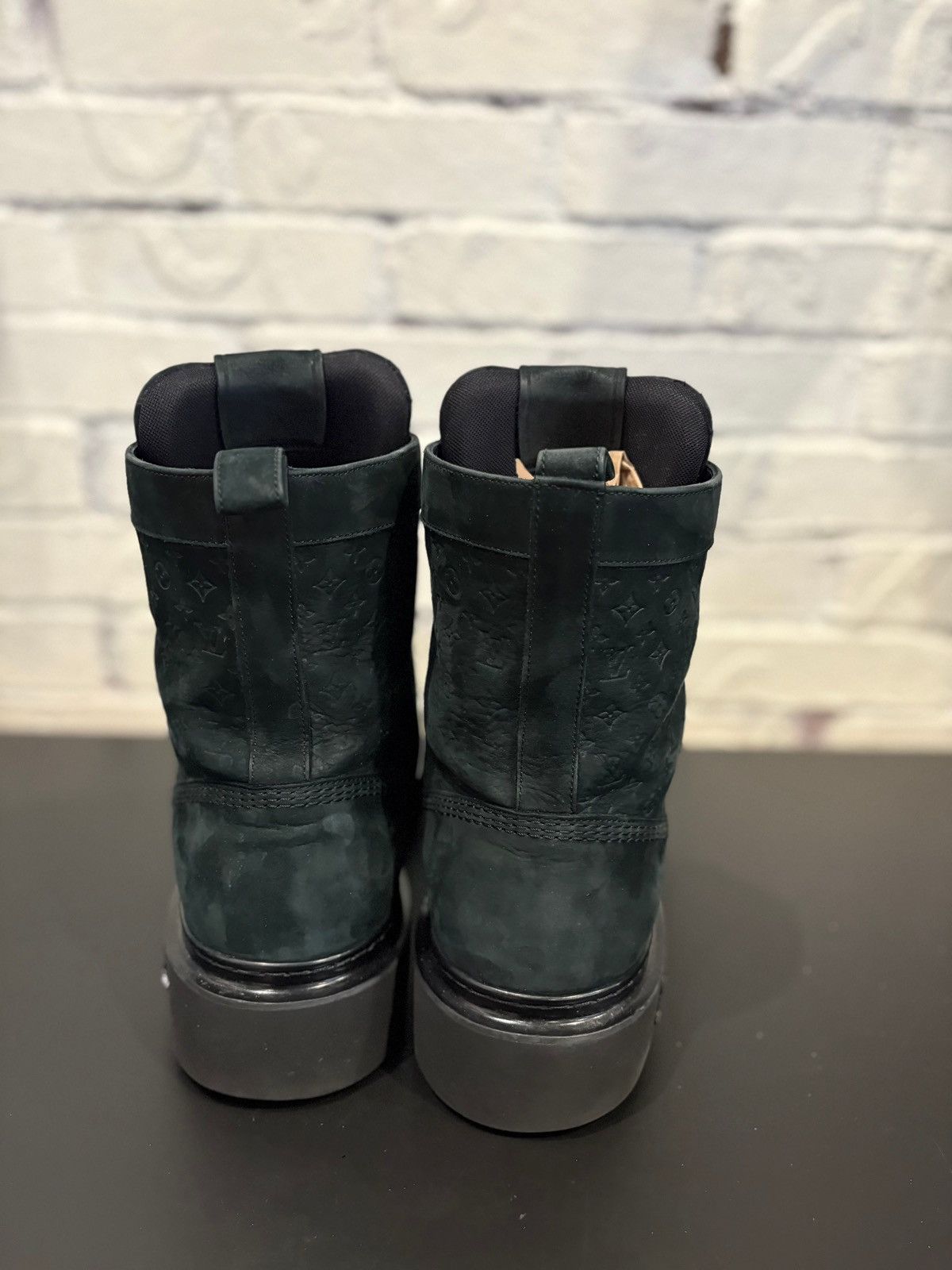 Louis Vuitton Louis Vuitton Suede Monogram Boots Black NB Size 11.5LV Size US 13 / EU 46 - 3 Thumbnail