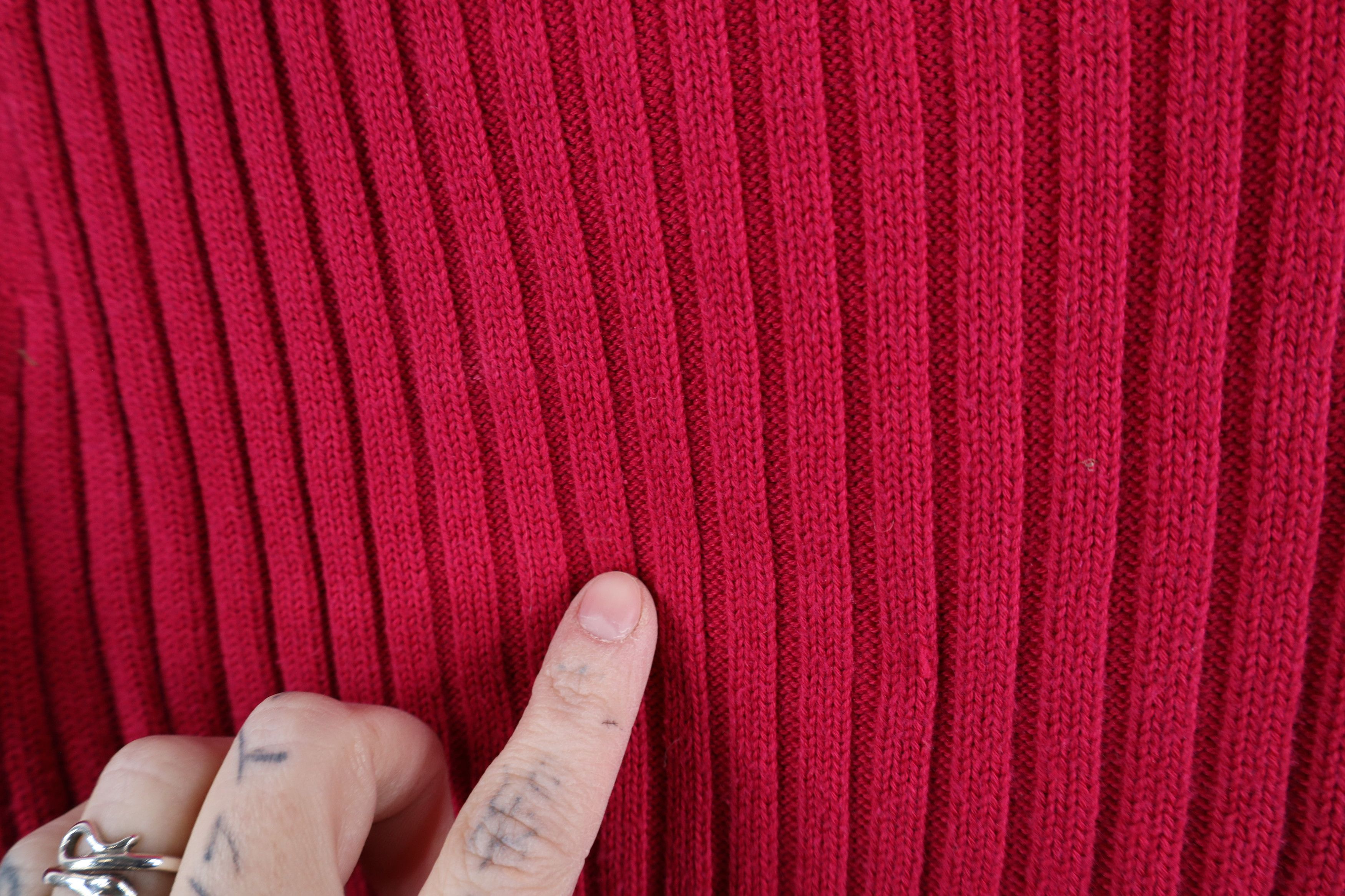 Guess × Vintage Vintage 90s Y2K Guess Cropped Ribbed Knit Turtleneck Sweater Size L / US 10 / IT 46 - 5 Thumbnail