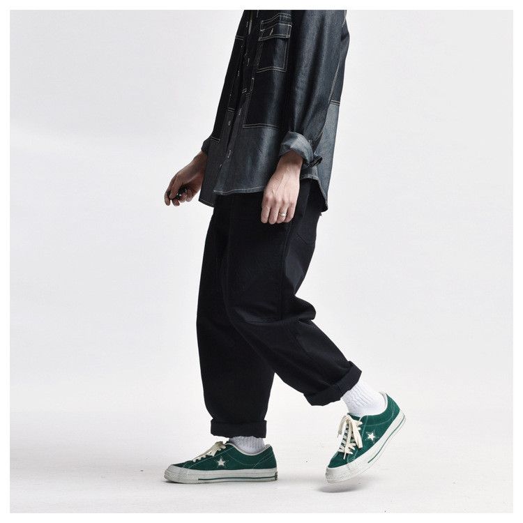 Japanese Brand Men's Street Washed Vintage Loose Multi-Pocket Overalls Size US 32 / EU 48 - 2 Thumbnail
