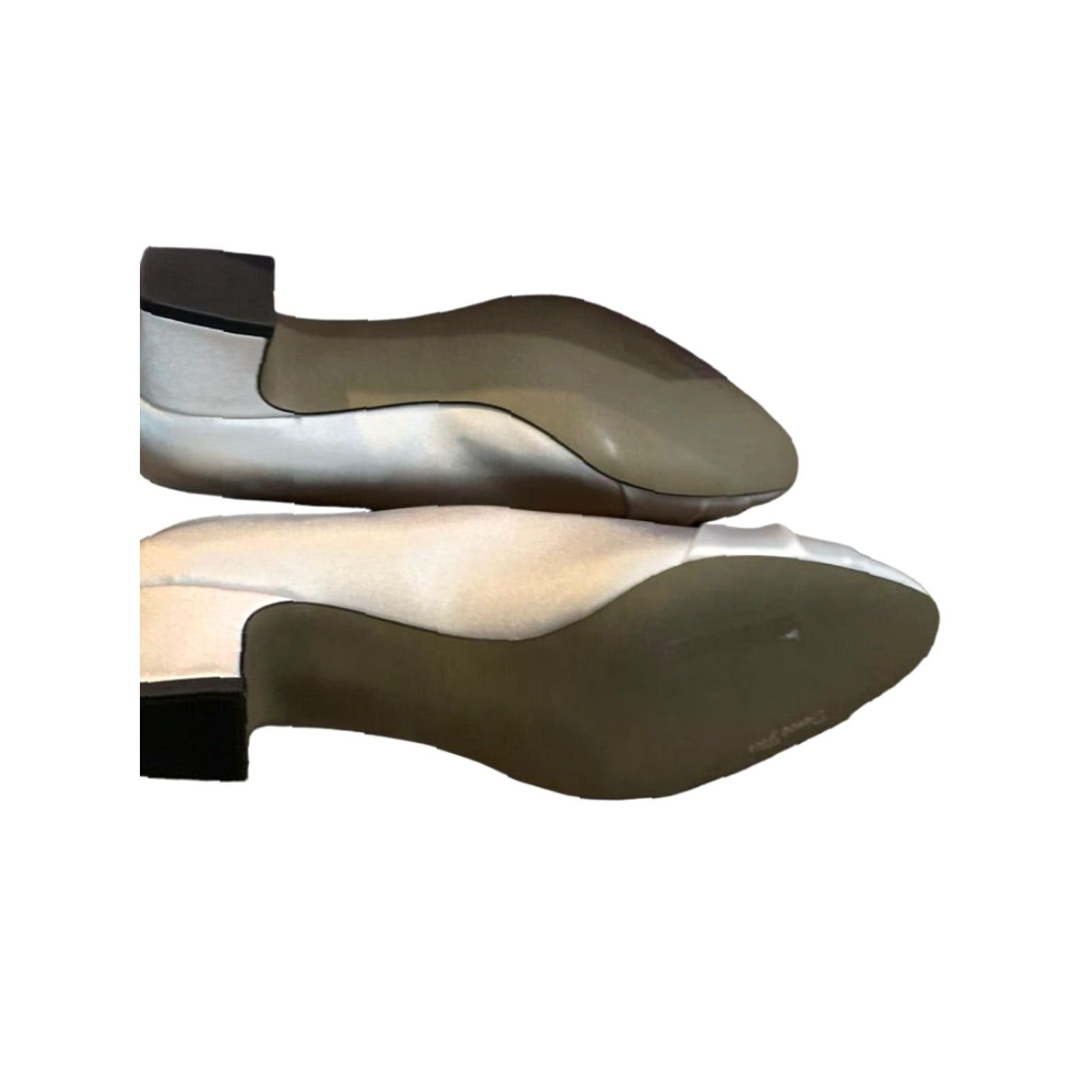 Vintage Easy Street Pump Women 8.5M Silver Satin Embellished Heel New Size US 9 / IT 39 - 5 Thumbnail
