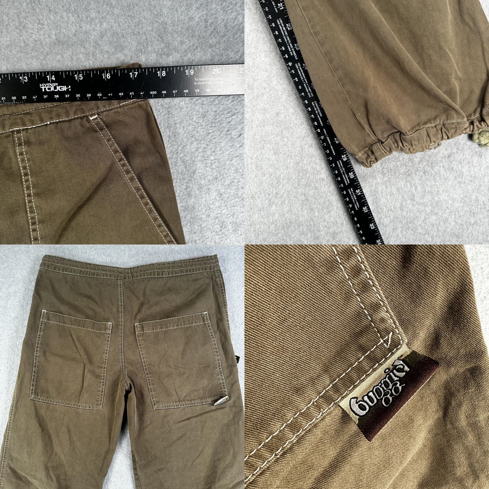 Vintage VINTAGE Buggirl Pants Womens L Brown Jogger Stretch Baggy Fit 32 In Inseam Casual 10-12 Size 36" / US 14 / IT 50 - 8 Thumbnail