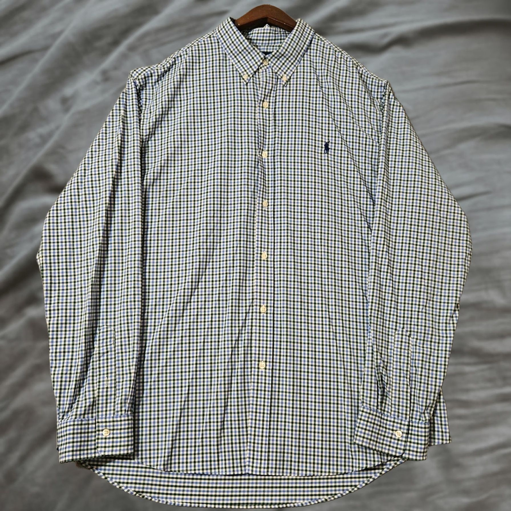 Ralph Lauren Ralph Lauren Performance Long Sleeve Shirt Mens 2XL Blue Classic Fit Gingham Check Size US XXL / EU 58 / 5 - 1 Thumbnail