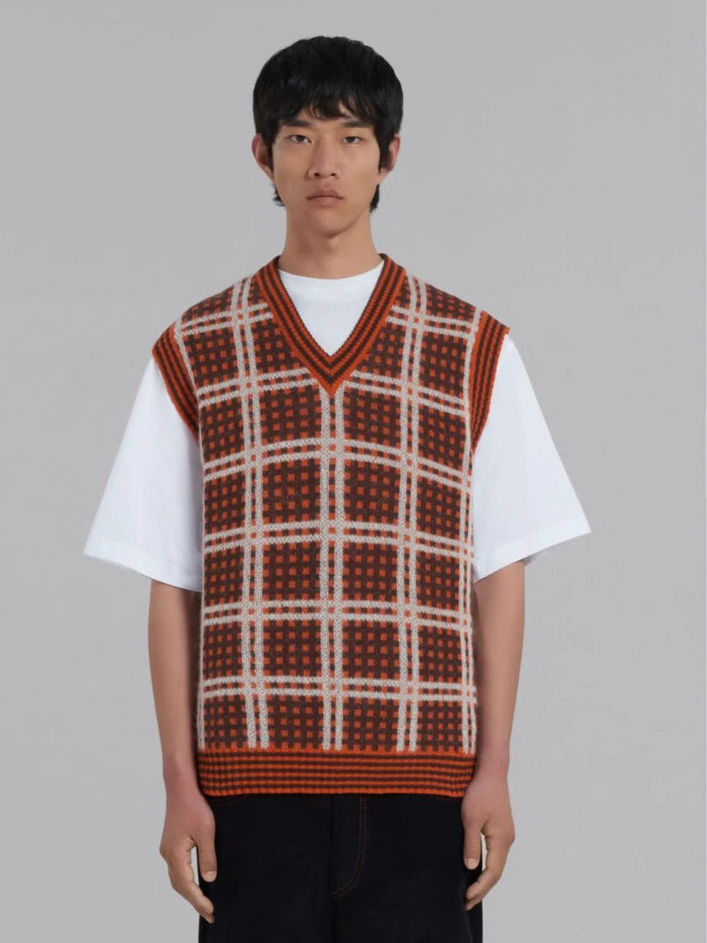 Marni o1y0225 V-Neck Sleeveless Sweater in Multicolor Size US M / EU 48-50 / 2 - 3 Thumbnail