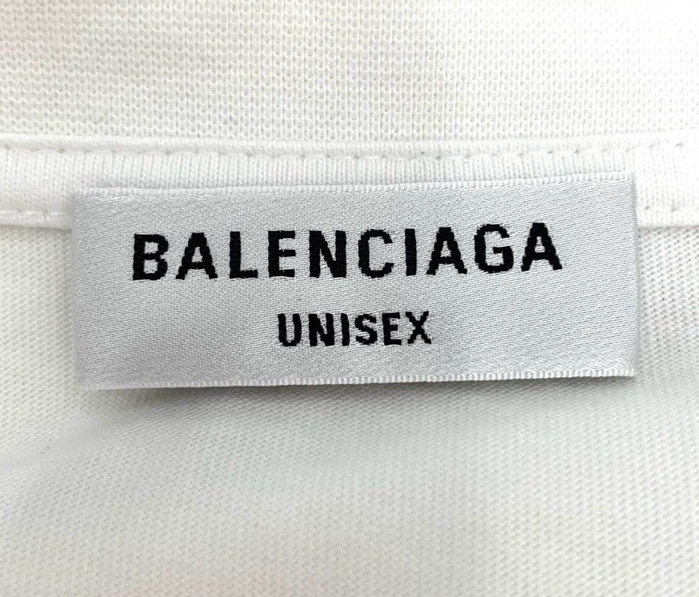 Balenciaga Balenciaga Jelly Dissolved Logo Printed Round Neck White Cot Size US S / EU 44-46 / 1 - 5 Thumbnail