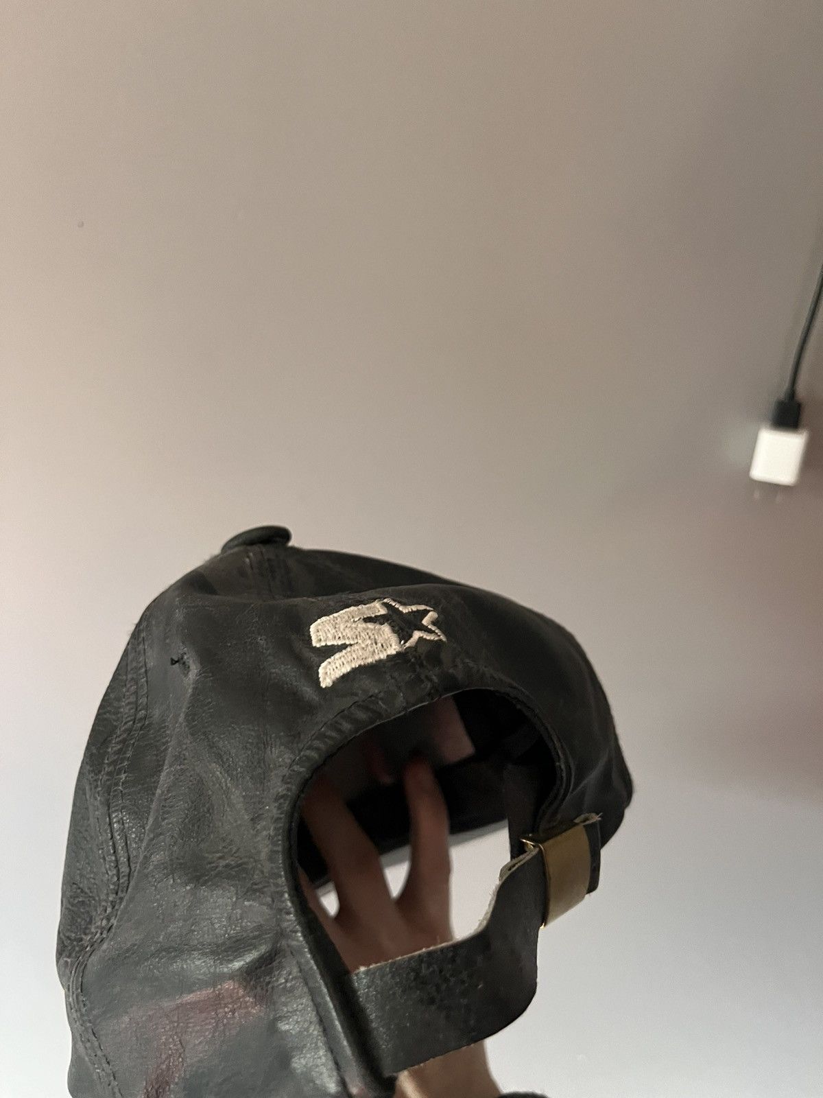 Starter Vintage Chicago Bulls Starter Script Block Leather Rare Hat Size ONE SIZE - 2 Thumbnail
