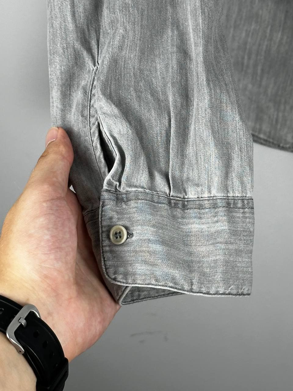 Cos COS Grey Denim Light Casual Shirt Size US L / EU 52-54 / 3 - 7 Thumbnail