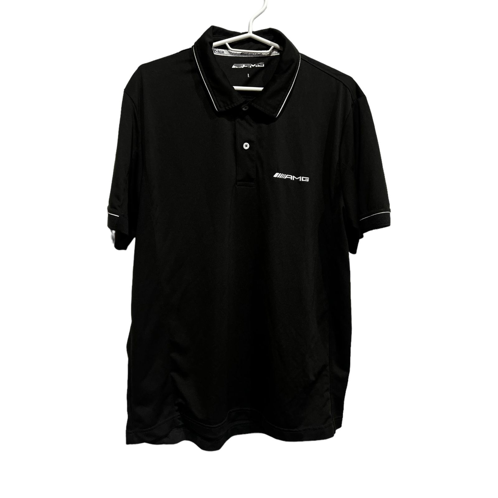 Pre-owned Mercedes Benz X Racing Amg Mercedes Benz Racing Polo Shirt Size L In Black