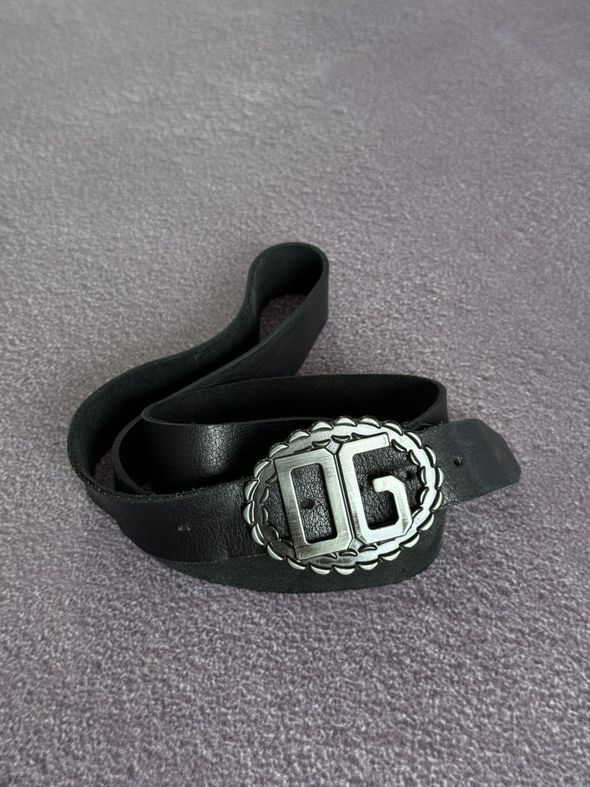 Dolce & Gabbana Y2K Dolce & Gabbana Gradient Metal Buckle Leather Belt Size ONE SIZE - 1 Thumbnail