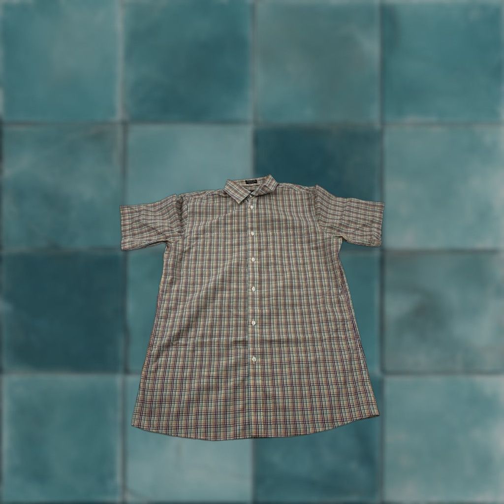 Neiman Marcus Neiman Marcus Shirt Mens Medium Multicolor Plaid Wrinkle Free Button Up Size US M / EU 48-50 / 2 - 1 Thumbnail