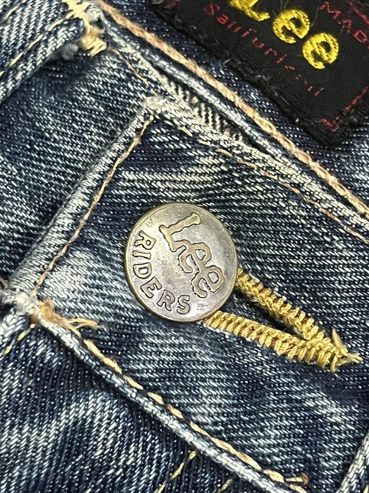 Lee Vintage Lee Riders Union Made Sanforized Distress Blue Jeans Size US 29 - 5 Thumbnail
