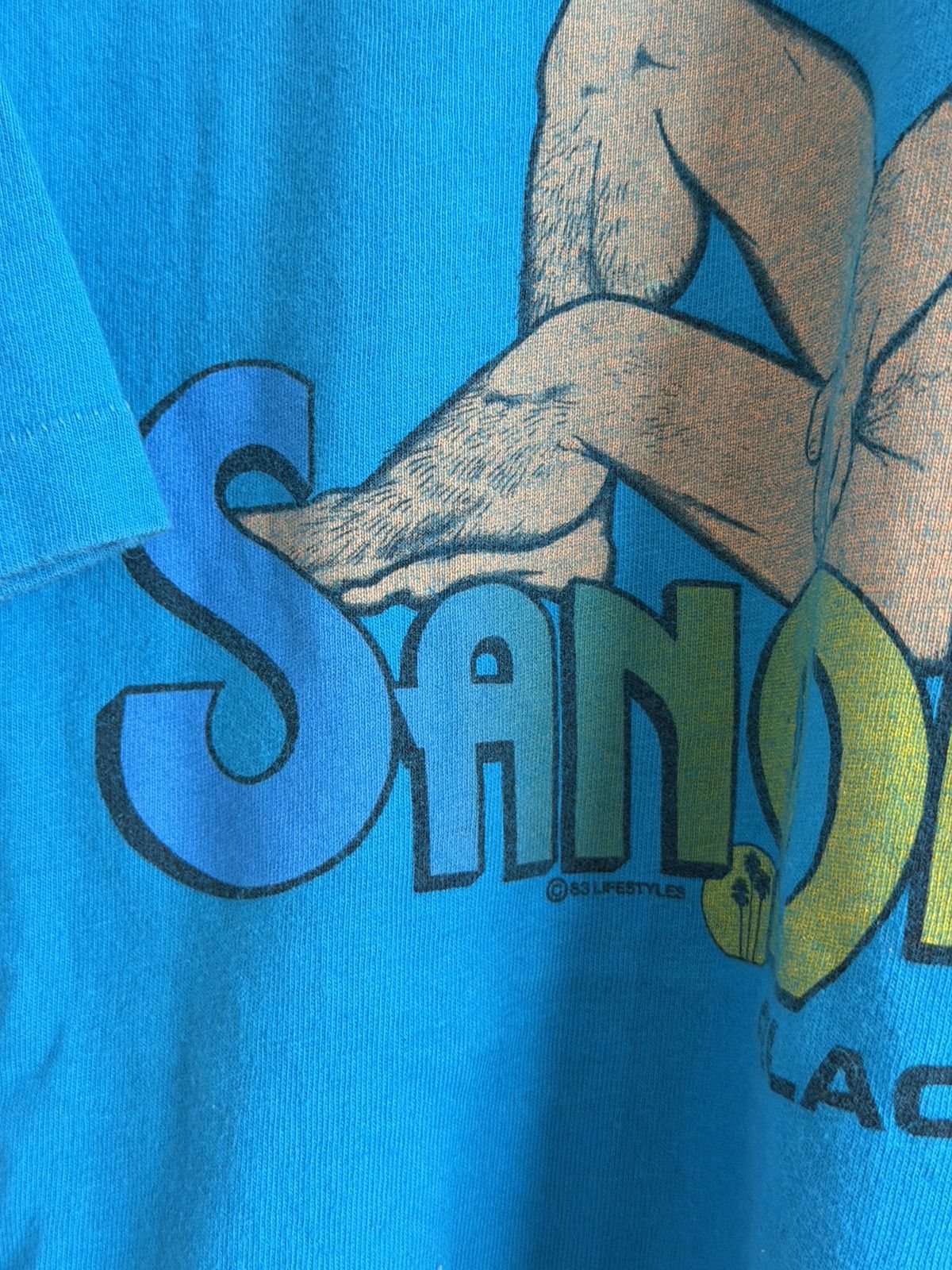 Vintage *RARE* 1983 80s SAN DIEGO BLACK’S BEACH NUDE NAKED DUDE TEE Size US L / EU 52-54 / 3 - 4 Thumbnail