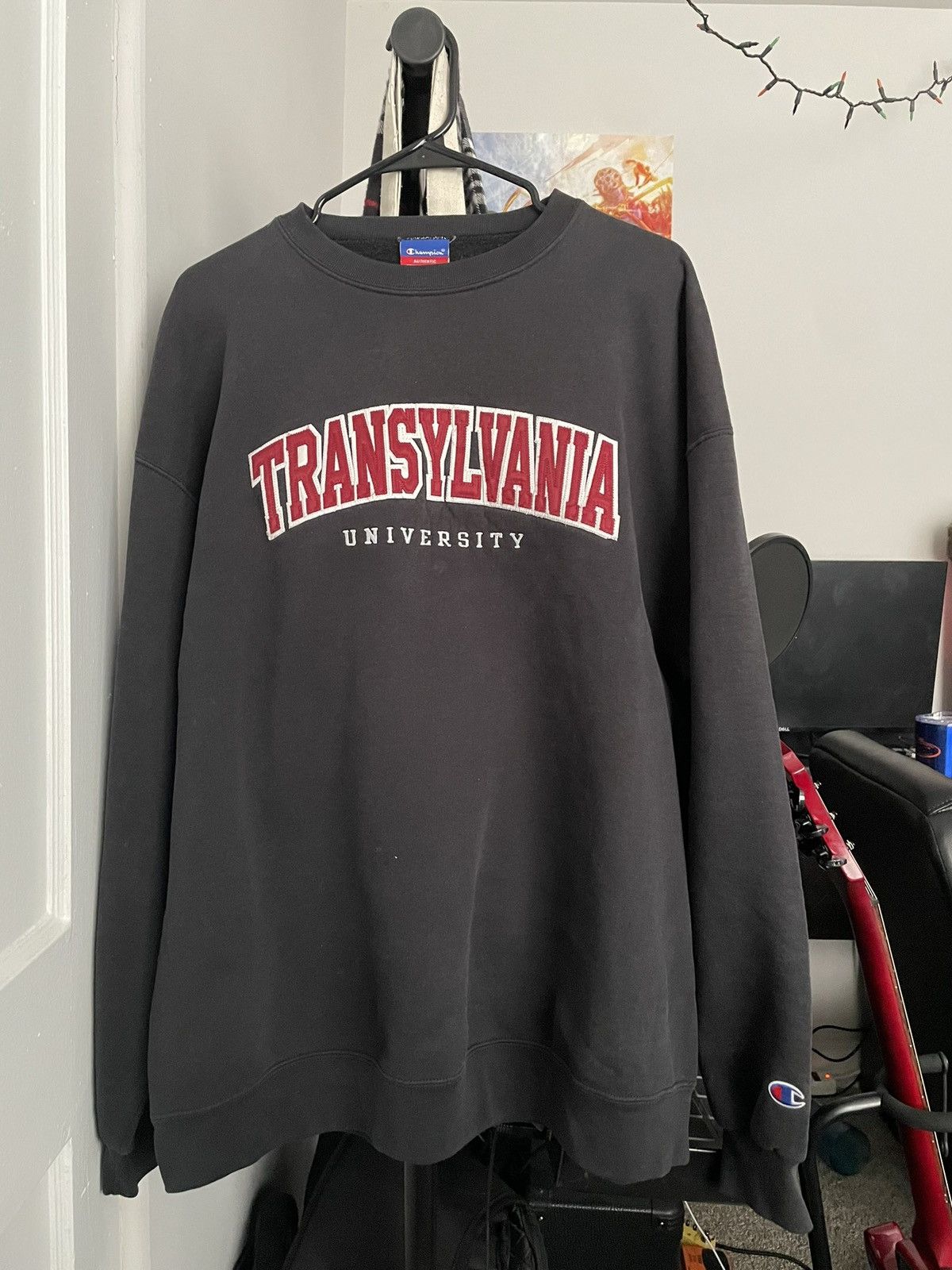 Champion Vintage Grey Transylvania University Champion Sweashirt Size US XXL / EU 58 / 5 - 5 Thumbnail