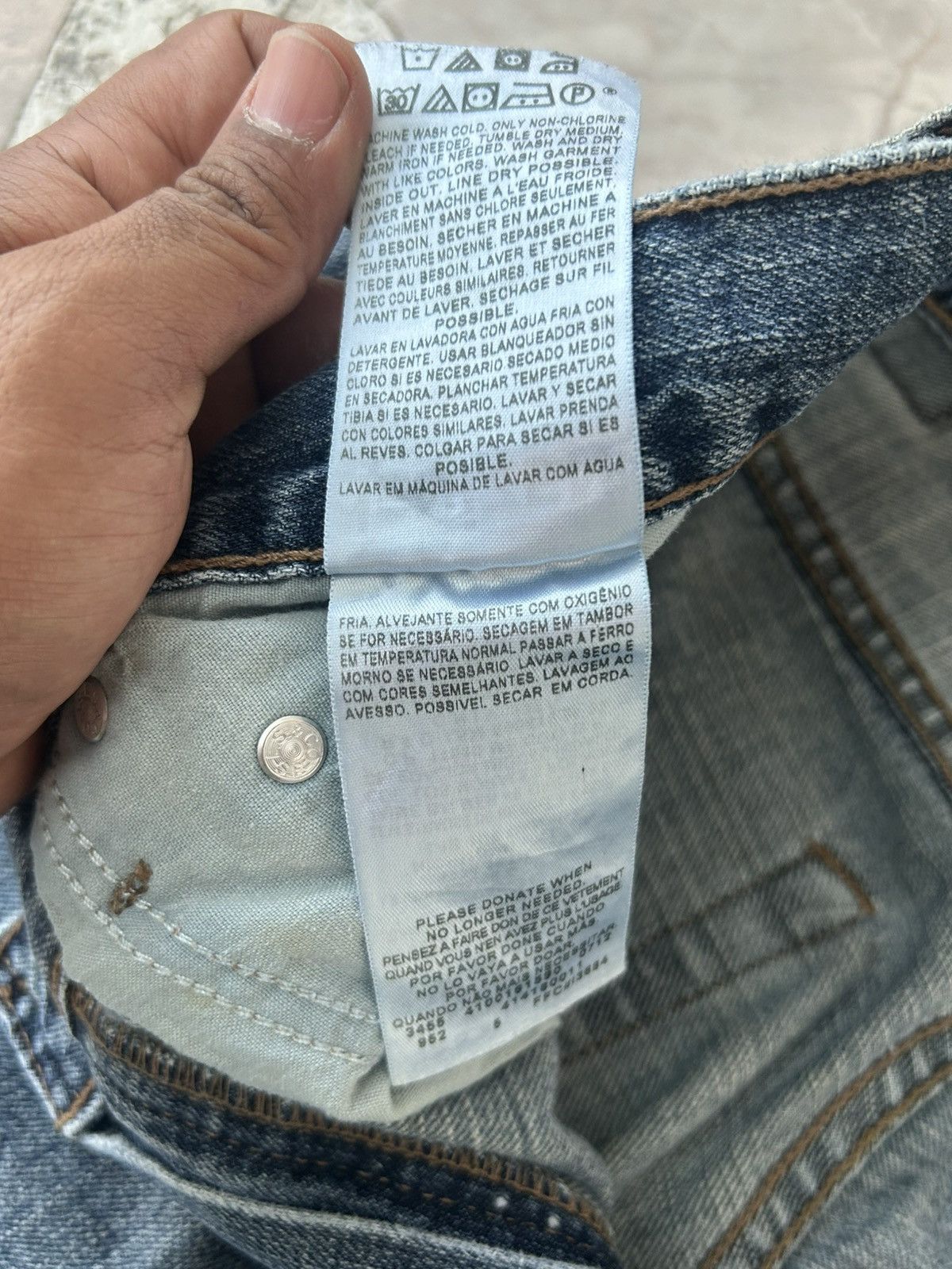 Levi's denizen Levis 285 Relaxed Fit Distress Denim Size US 33 - 16 Thumbnail