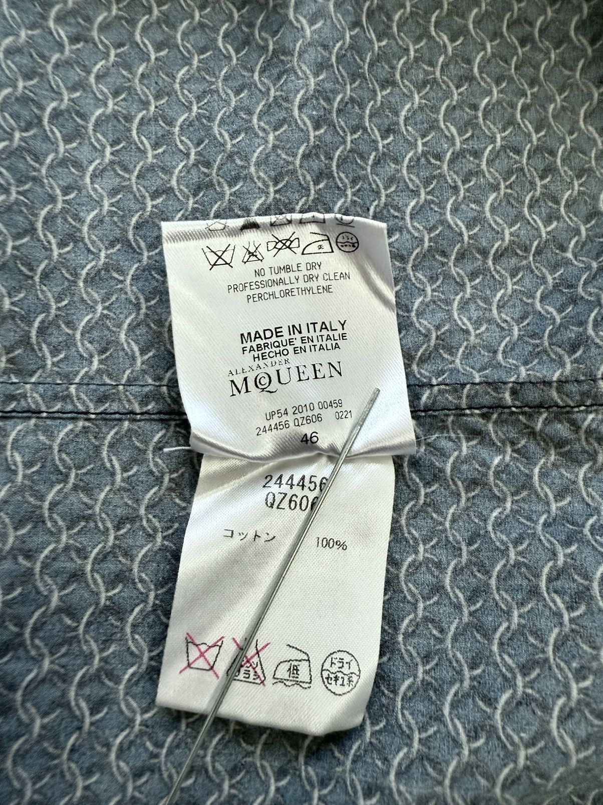 Alexander McQueen A/W 2010 Chain Mail Print Shirt Size US S / EU 44-46 / 1 - 7 Thumbnail