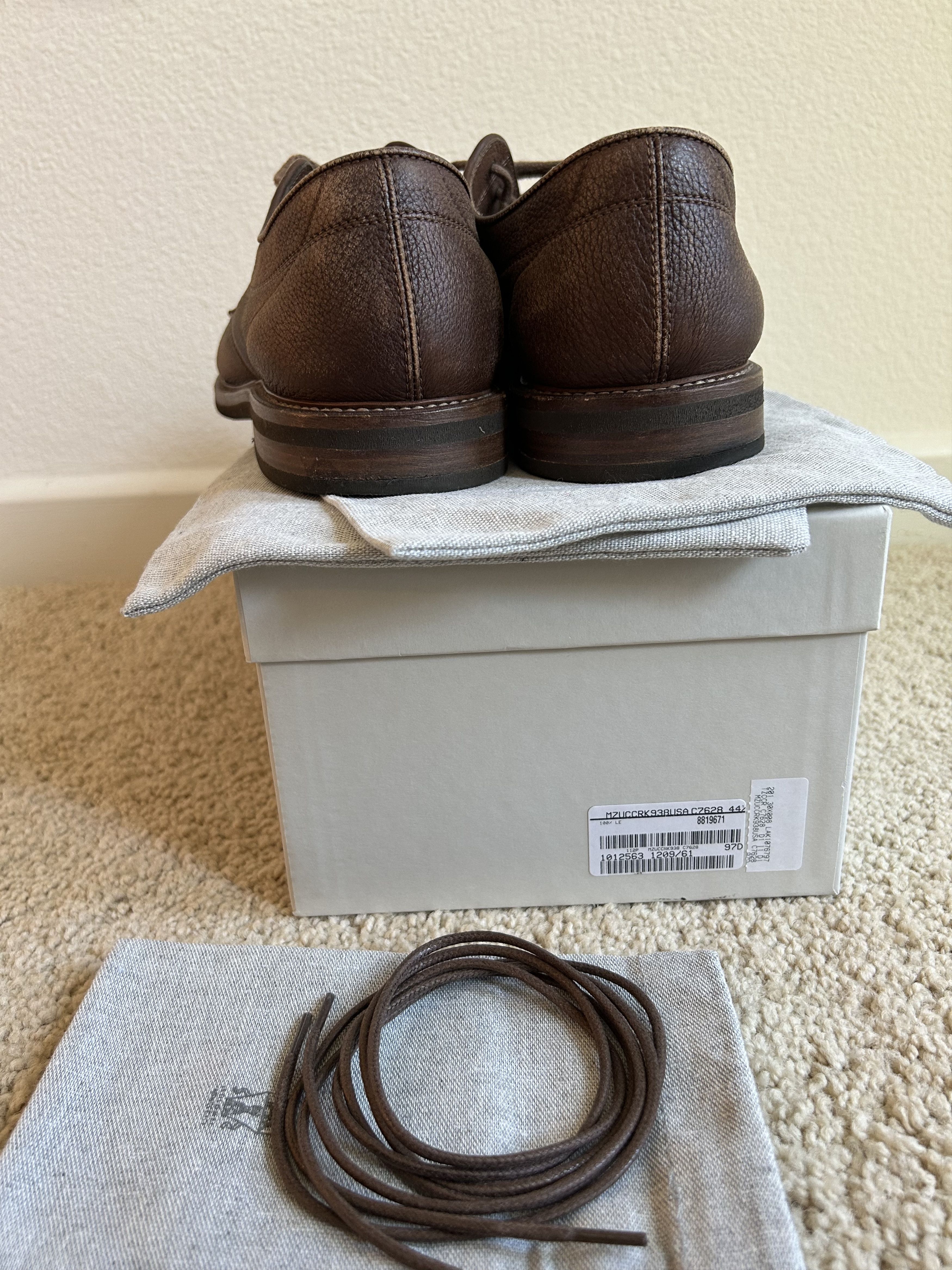 Brunello Cucinelli Brunello Cucinelli Brown Lace Up Derby Shoes Size US 11.5 / EU 44-45 - 4 Thumbnail