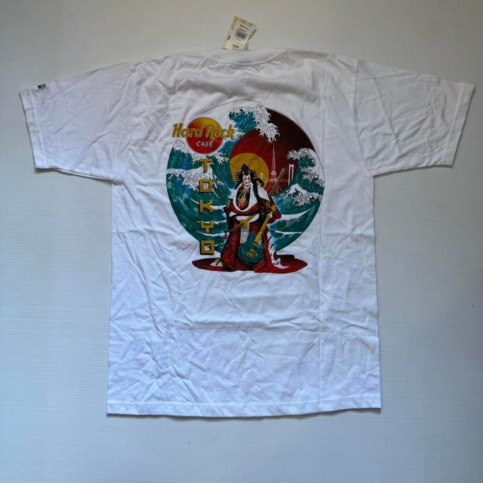 Hard Rock Cafe VTG 1995 Hard Rock Cafe Tokyo Great Wave Samurai Mens Large Size US L / EU 52-54 / 3 - 1 Thumbnail