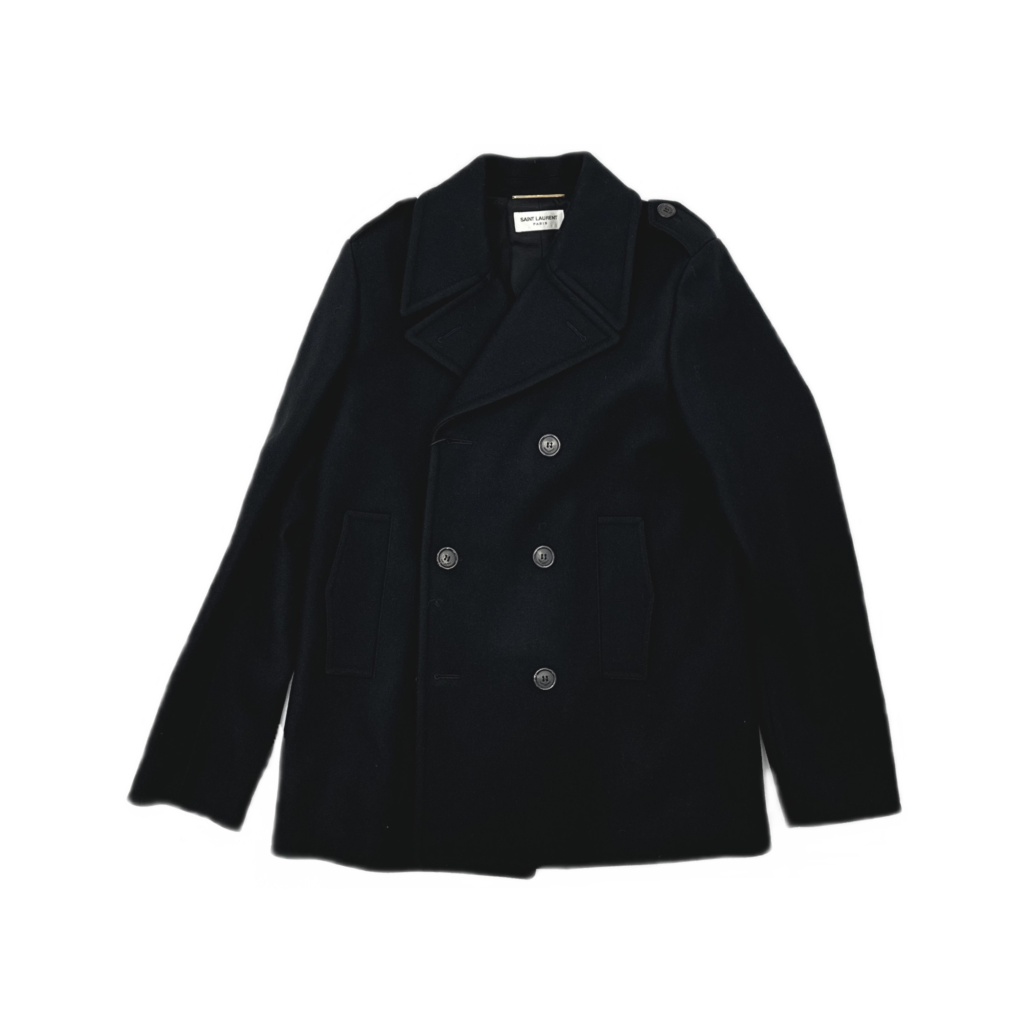Saint Laurent Paris Saint Laurent Wool Peacoat Size 38 Size S / US 4 / IT 40 - 1 Thumbnail